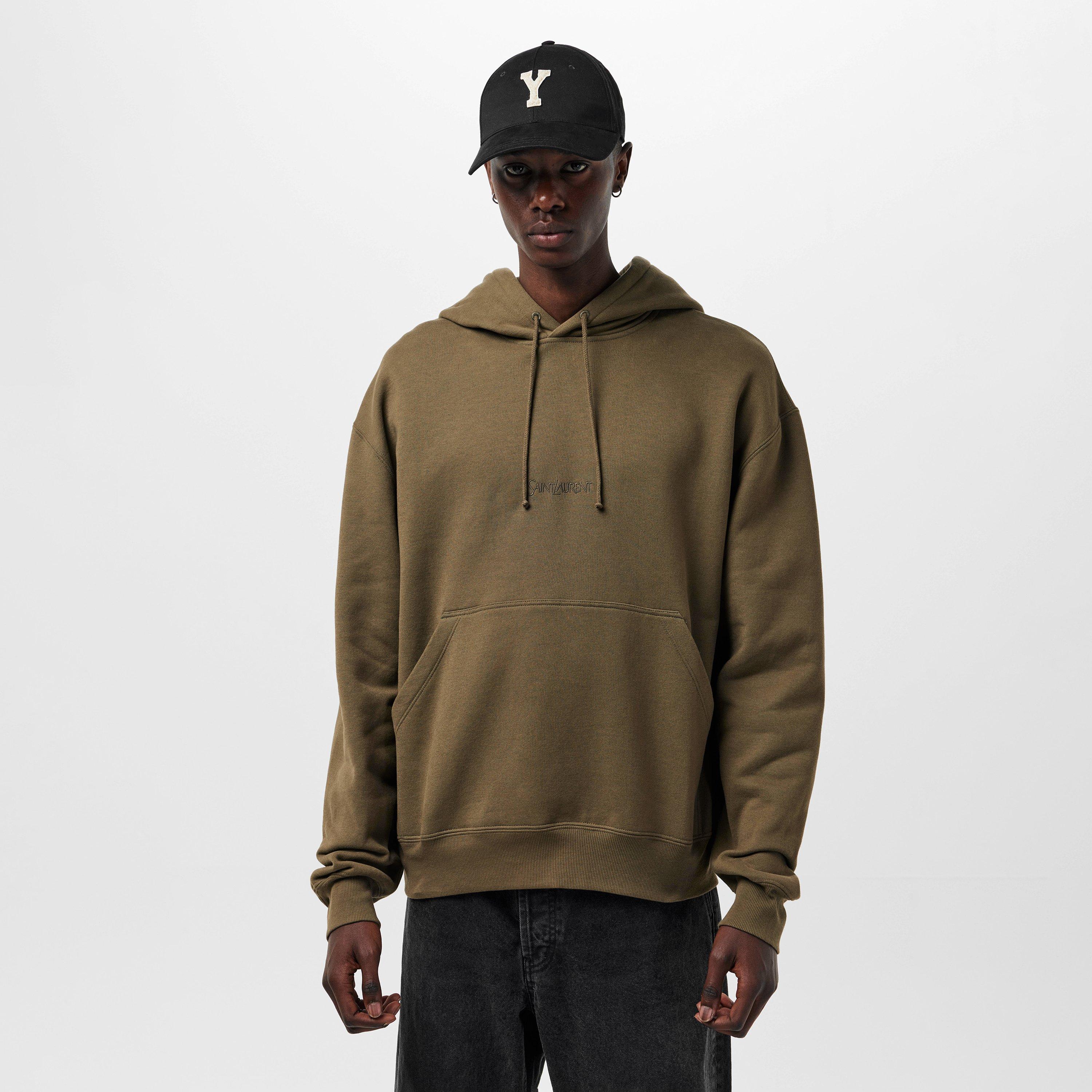 Khaki - Saint Laurent - Logo Hoodie - 3