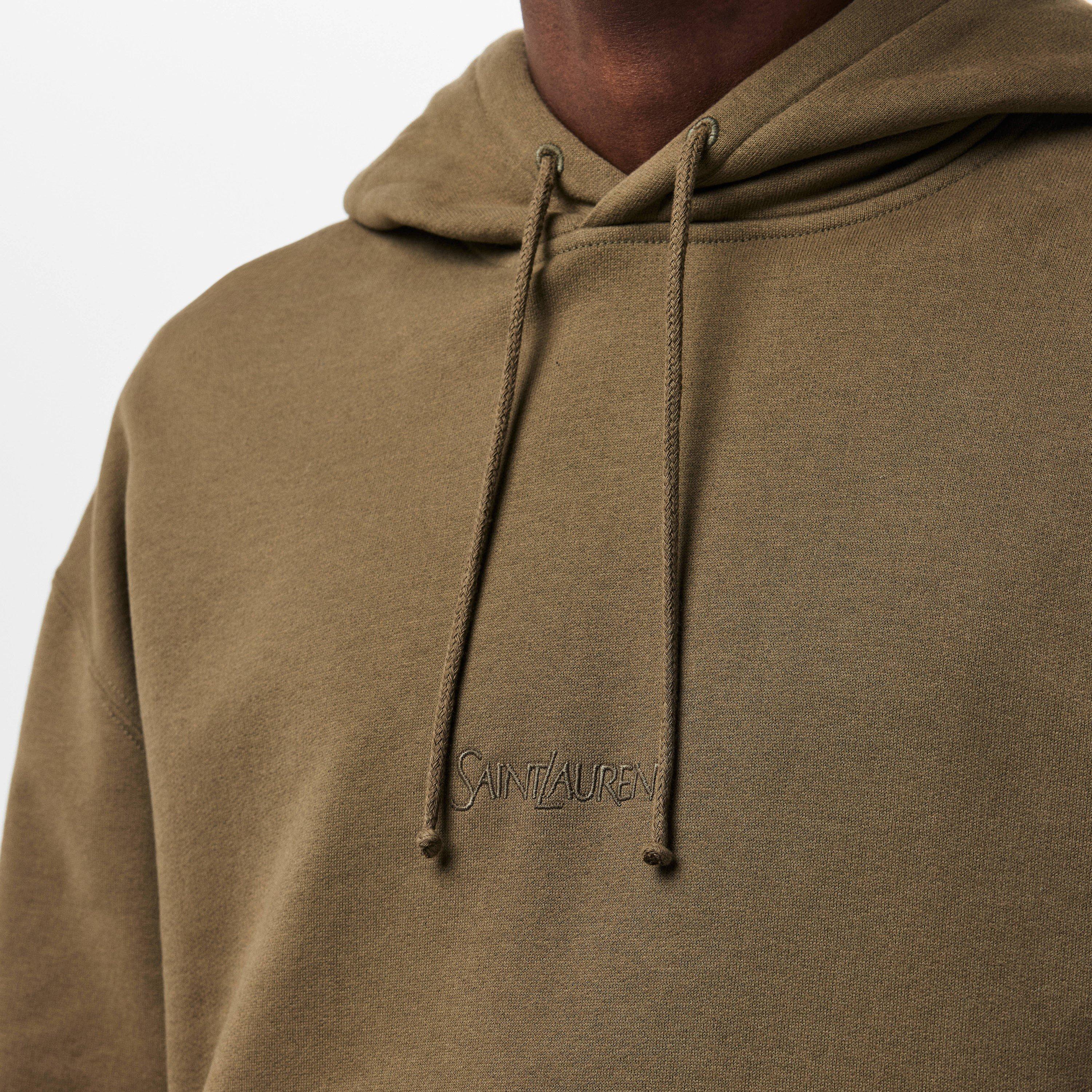 Khaki - Saint Laurent - Logo Hoodie - 5