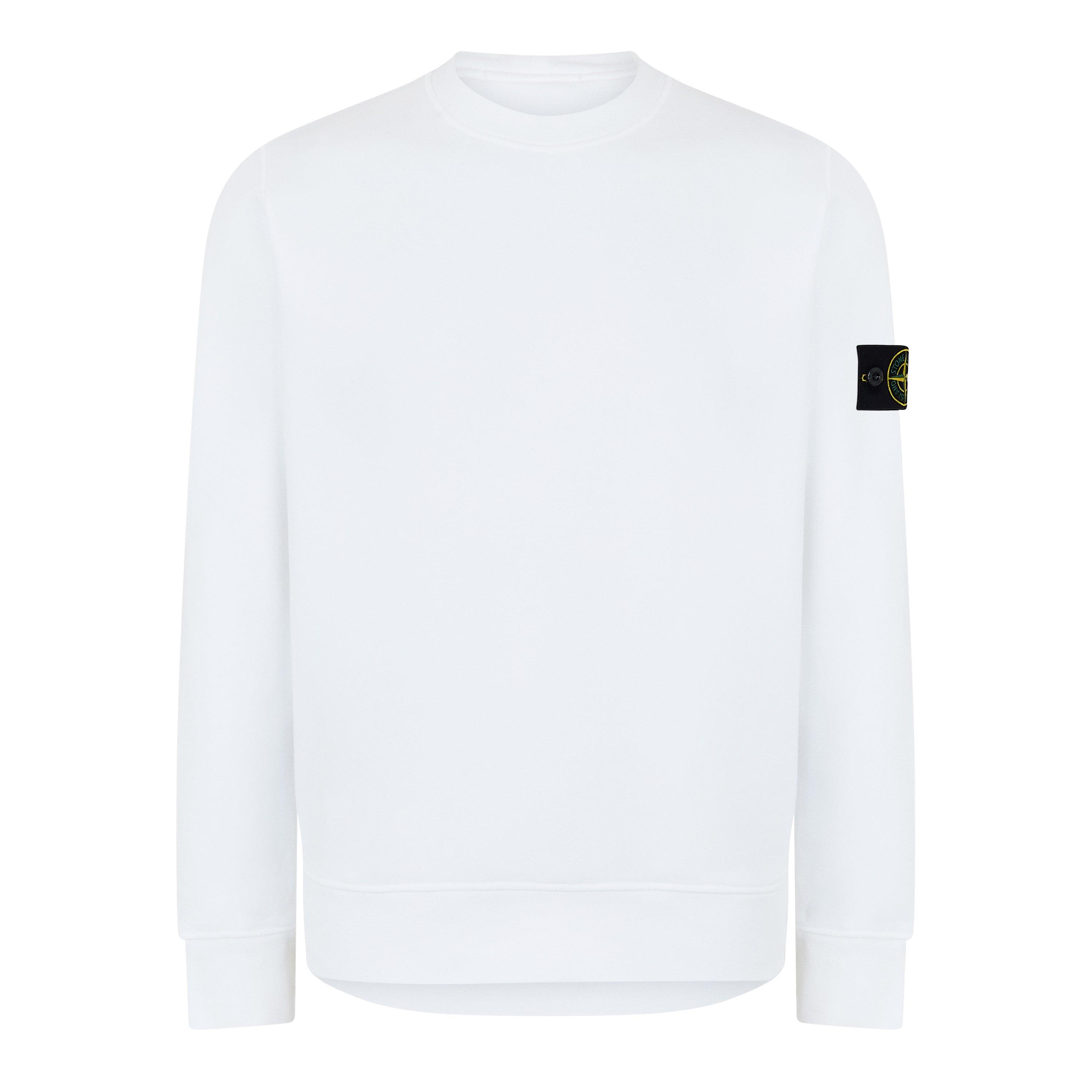 Stone Island Men's Logo Lightweight Cotton Fleece Jumper