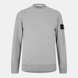 Stone Island MenS Logo Lightweight Cotton Fleece Jumper