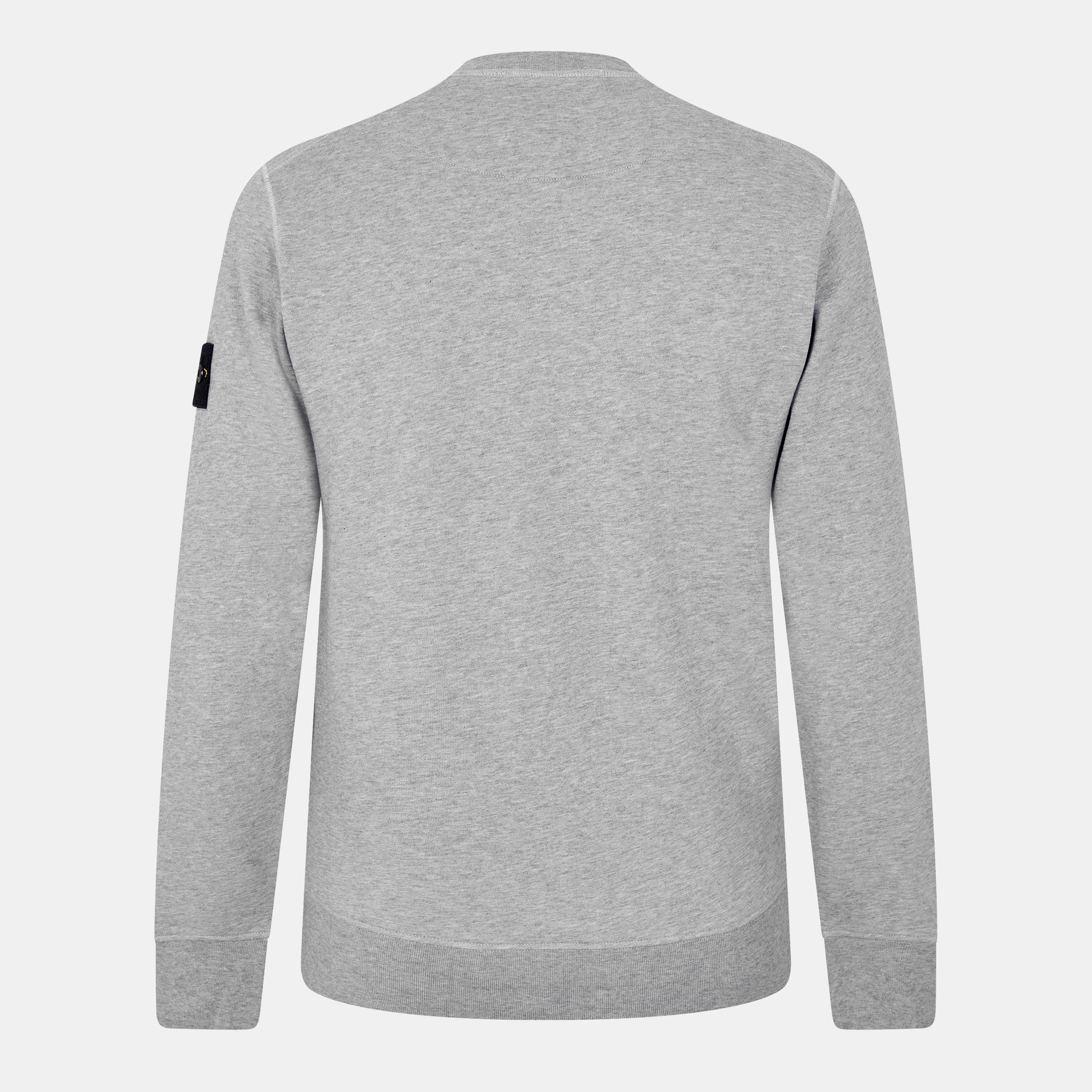P Melange V0M64 - Stone Island - Men's Logo Lightweight Cotton Fleece Jumper - 2