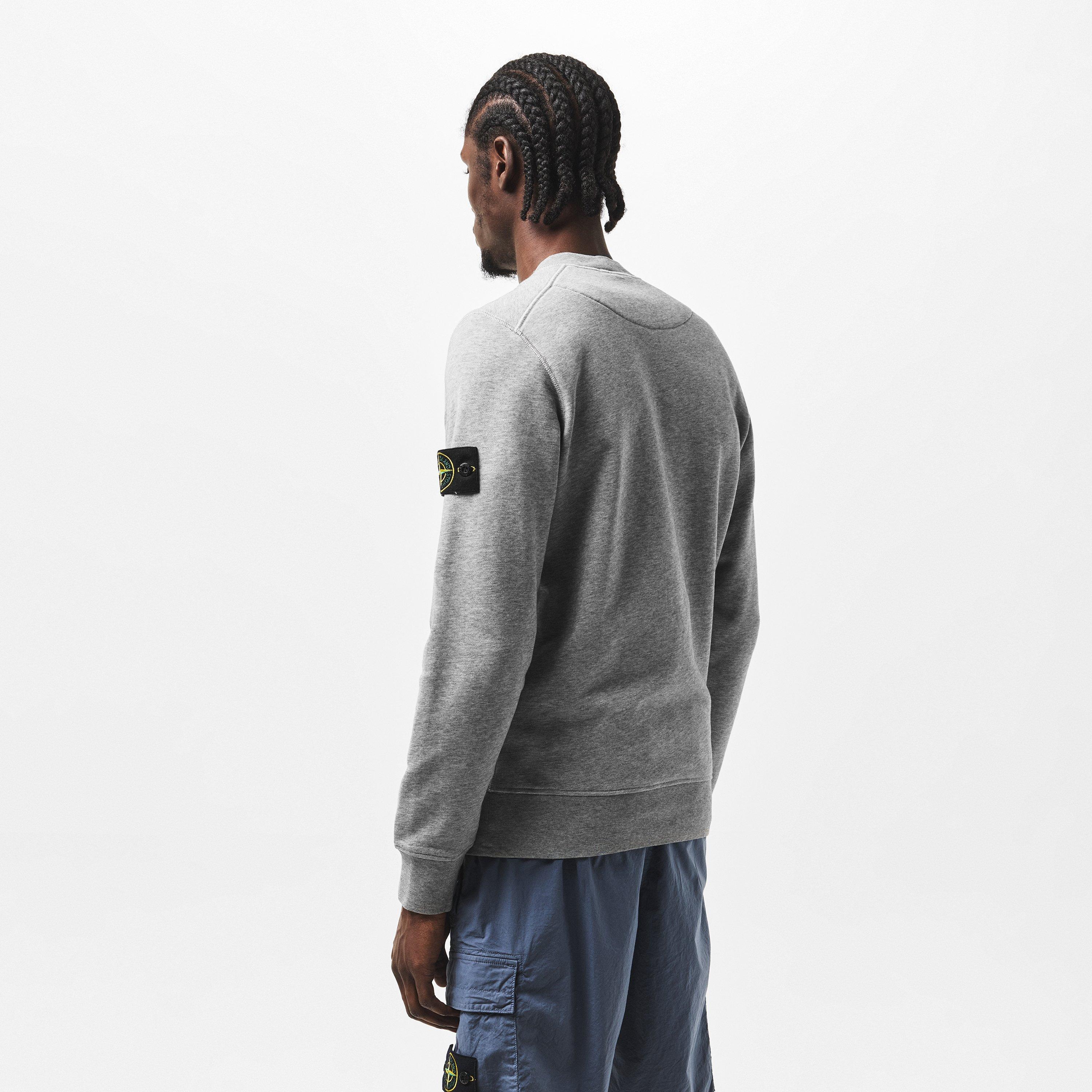 P Melange V0M64 - Stone Island - Men's Logo Lightweight Cotton Fleece Jumper - 4