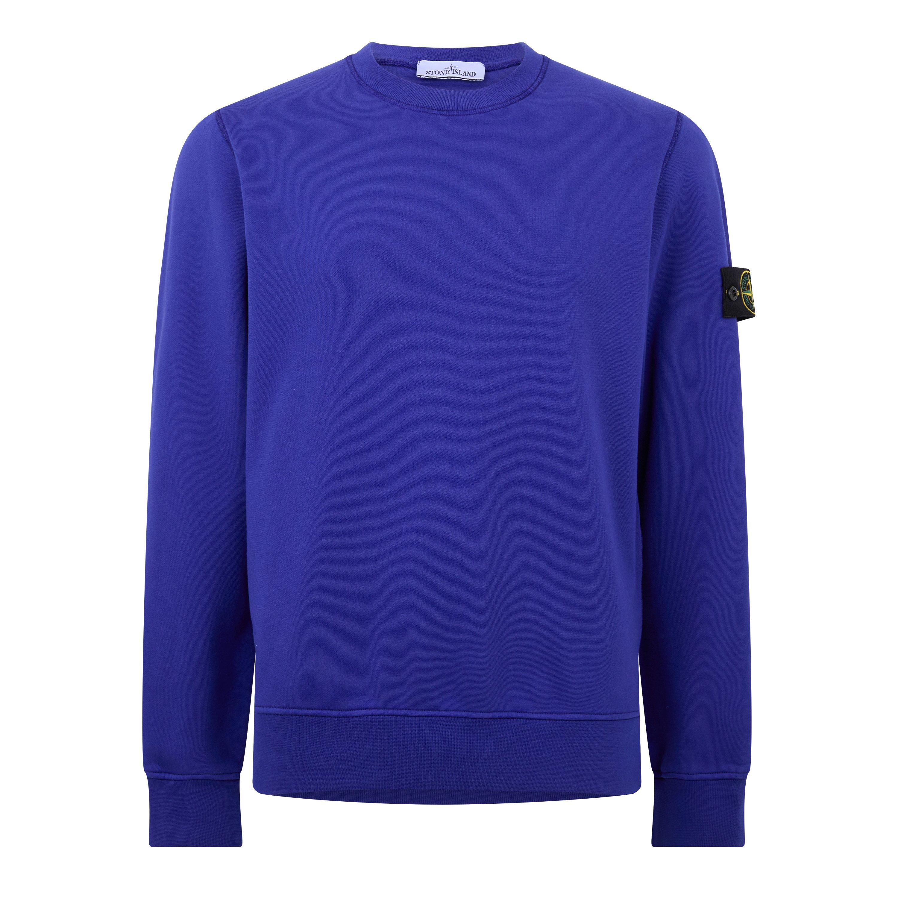 Stone Island Men's Logo Lightweight Cotton Fleece Jumper