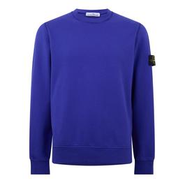 Stone Island MenS Logo Lightweight Cotton Fleece Jumper