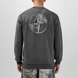 Stone Island Dial Back Logo Crewneck Sweatshirt