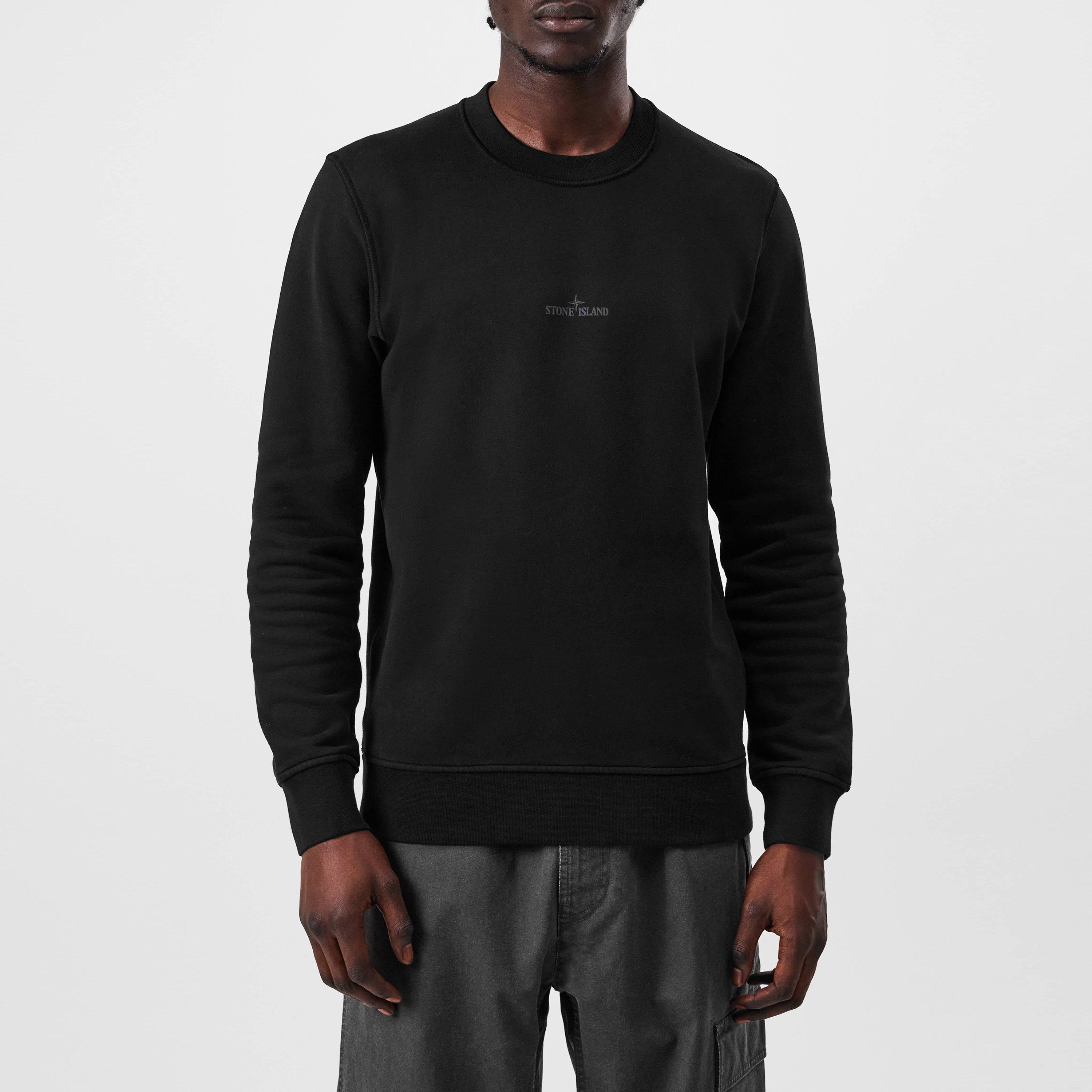 Nero V0029 - Stone Island - Men's Dial Logo Sweatshirt - 3