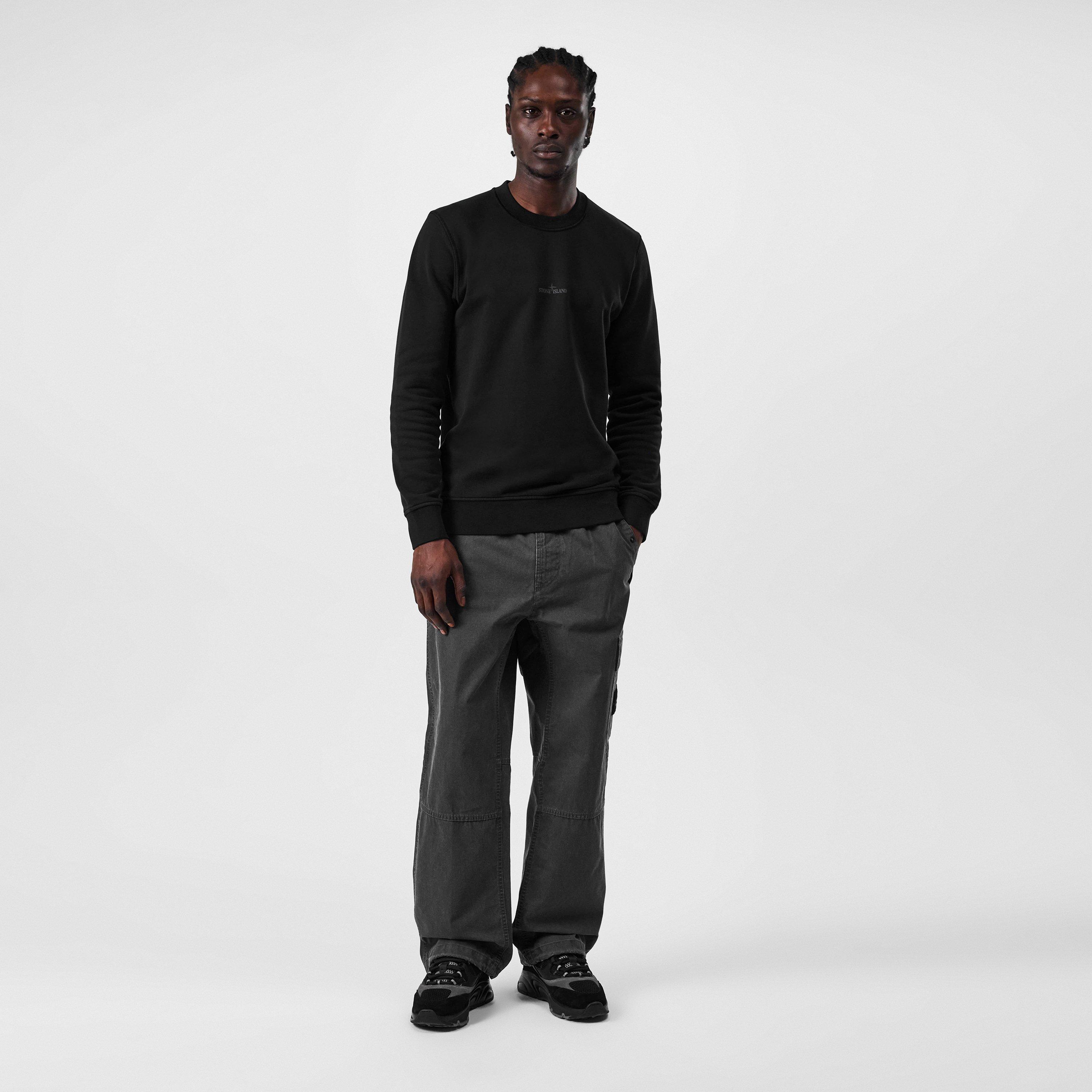 Nero V0029 - Stone Island - Men's Dial Logo Sweatshirt - 4