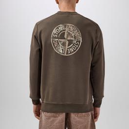 Stone Island Dial Back Logo Crewneck Sweatshirt