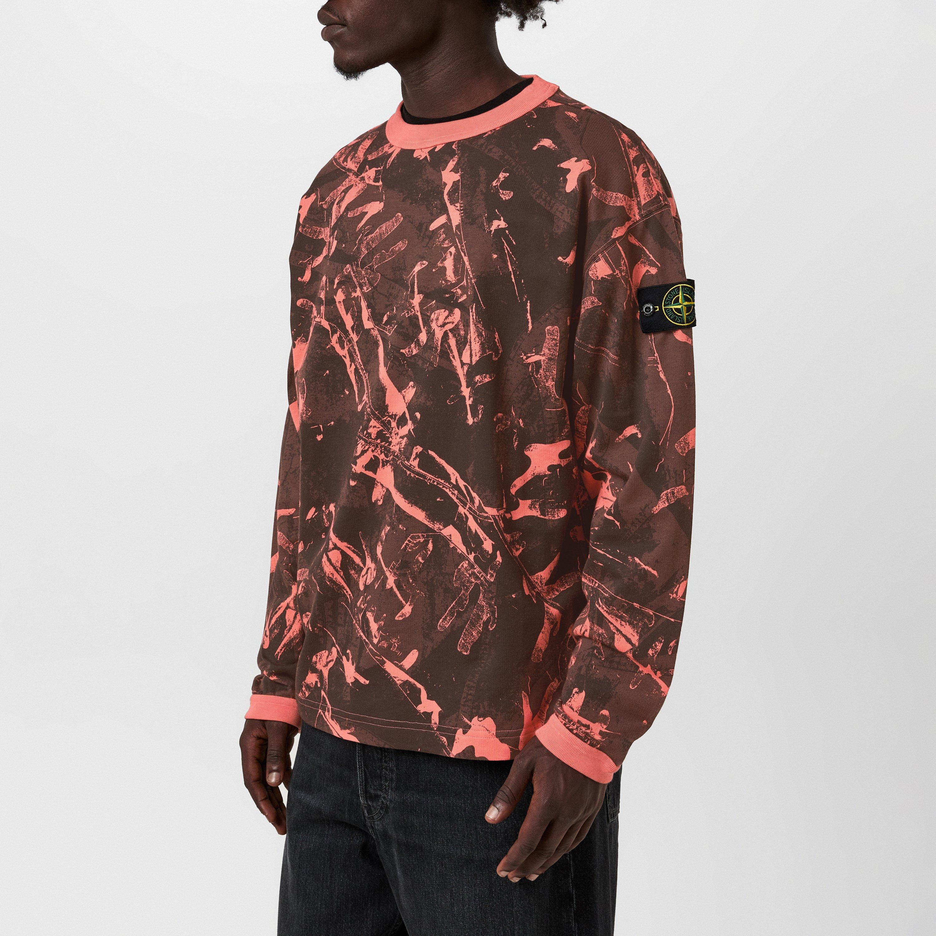Nero V0029 - Stone Island - Men's Camo Crew Sweatshirt - 3