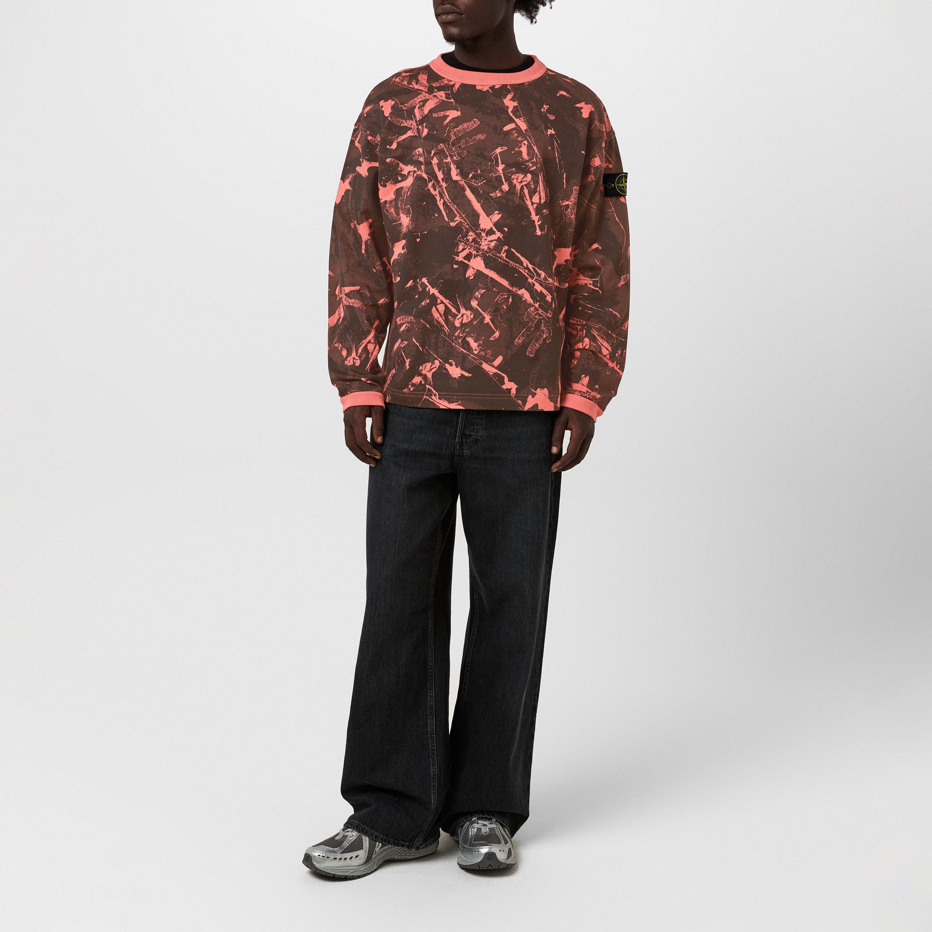 Nero V0029 - Stone Island - Men's Camo Crew Sweatshirt - 6