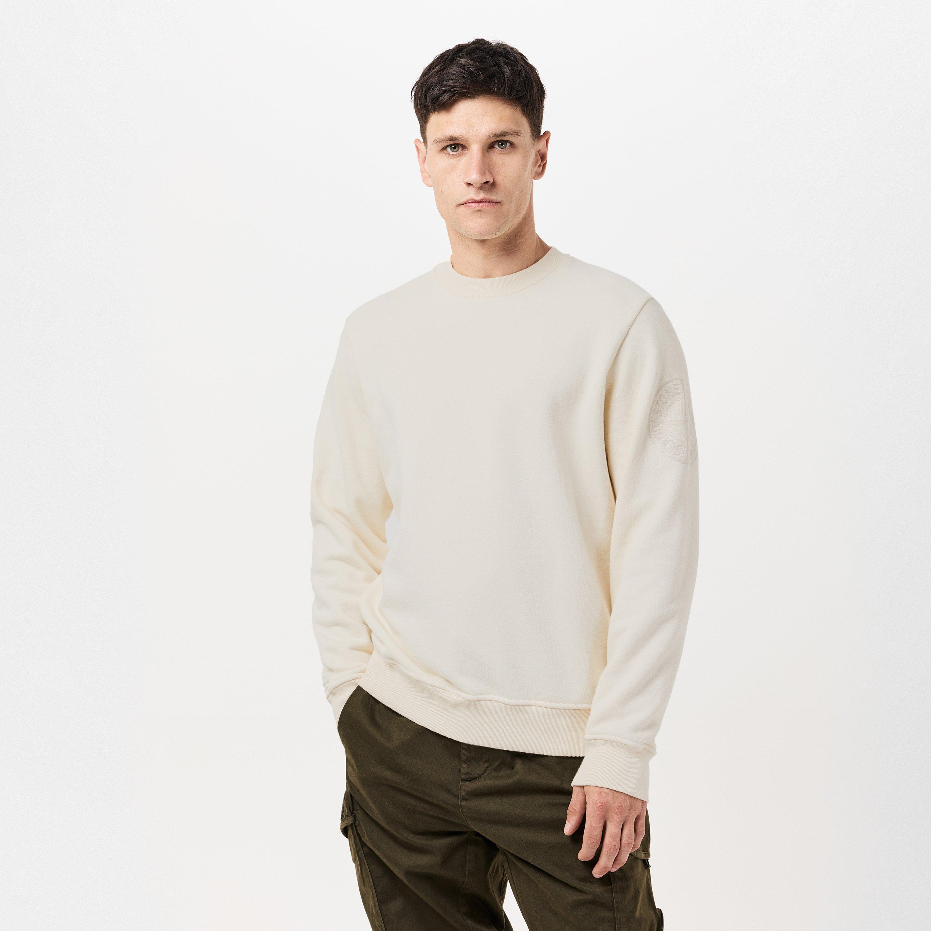 Avorio V0093 - Stone Island - Embellished Logo Sweater - 3