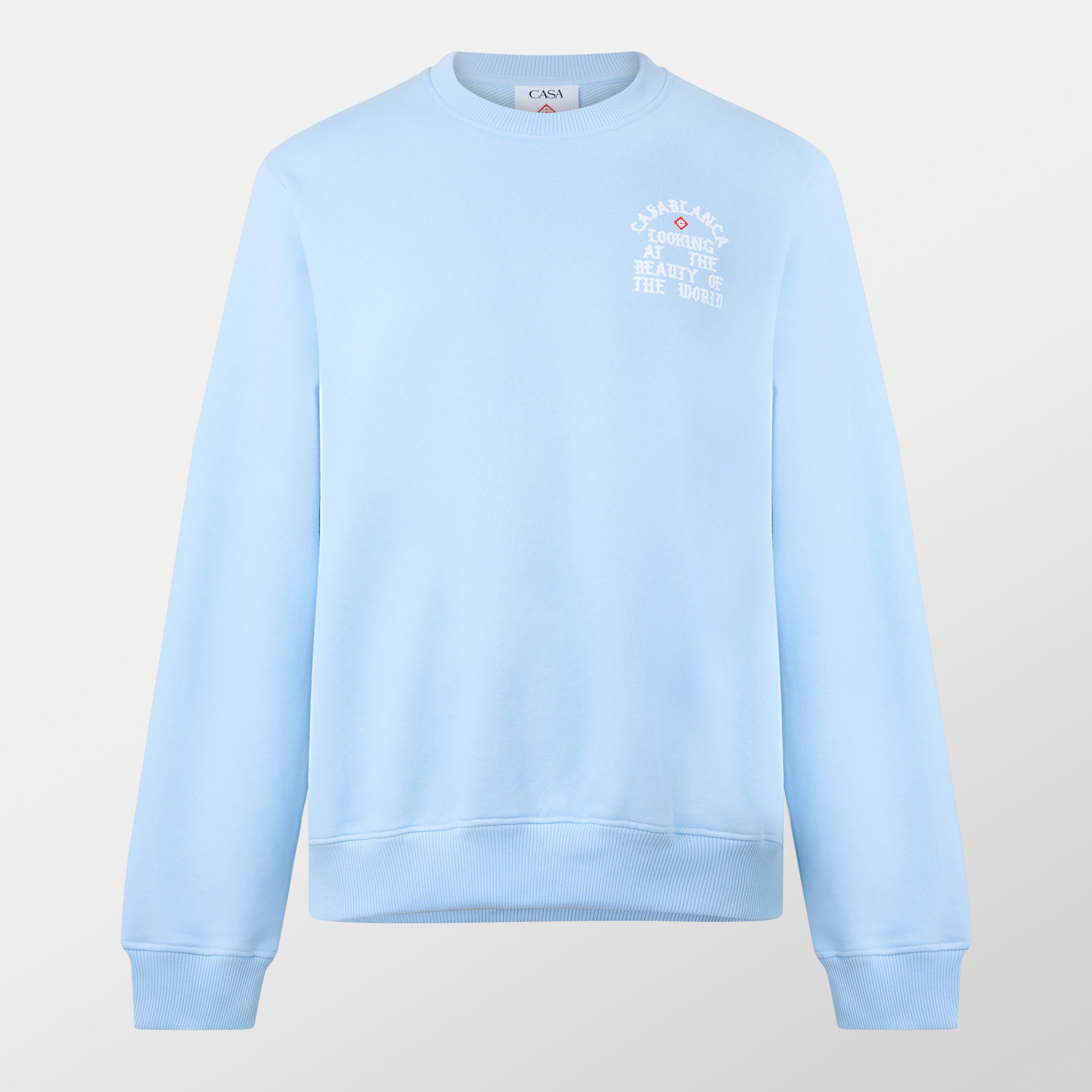 Blue - Casablanca - Looking At The Beauty Of The World Logo Sweatshirt - 1