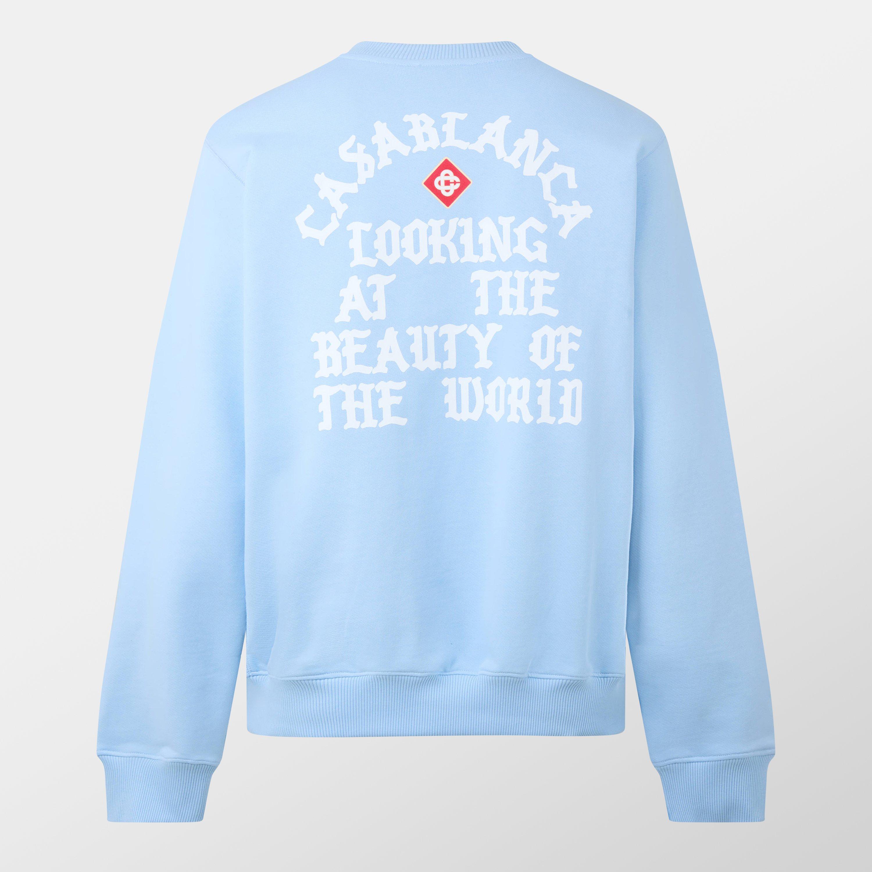 Blue - Casablanca - Looking At The Beauty Of The World Logo Sweatshirt - 4
