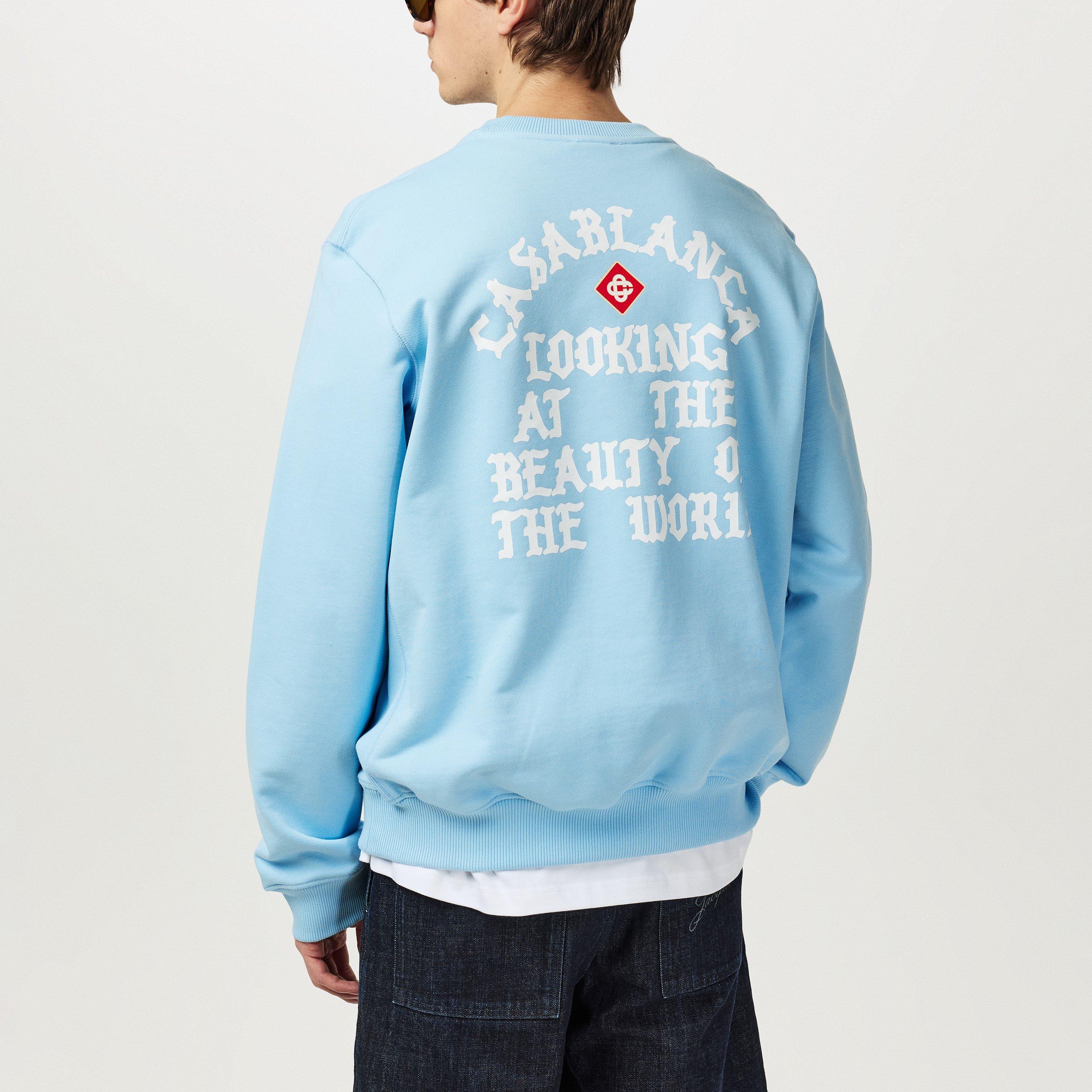 Blue - Casablanca - Looking At The Beauty Of The World Logo Sweatshirt - 2