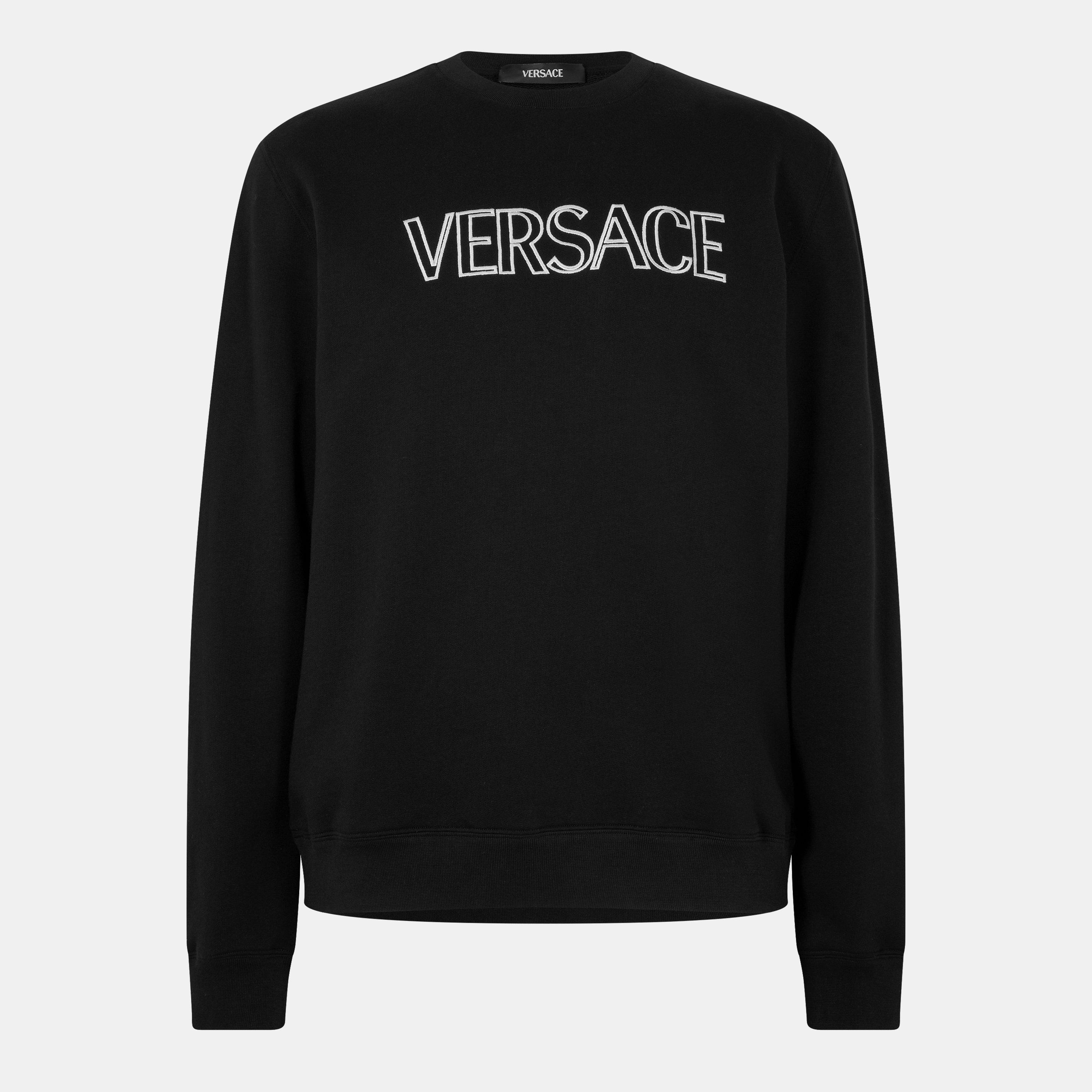 Black-White - Versace - Logo Crew Sweater - 1