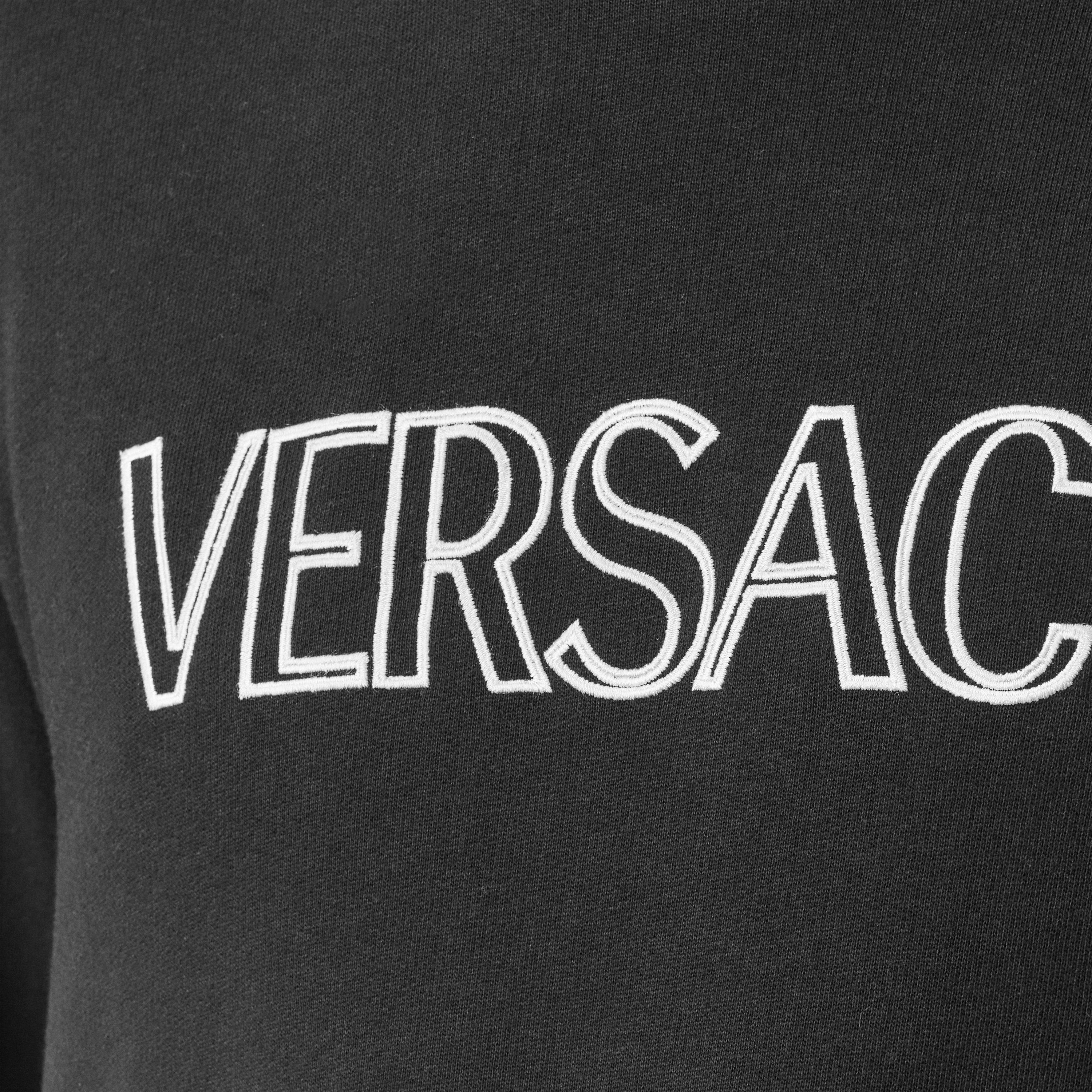 Black-White - Versace - Logo Crew Sweater - 5