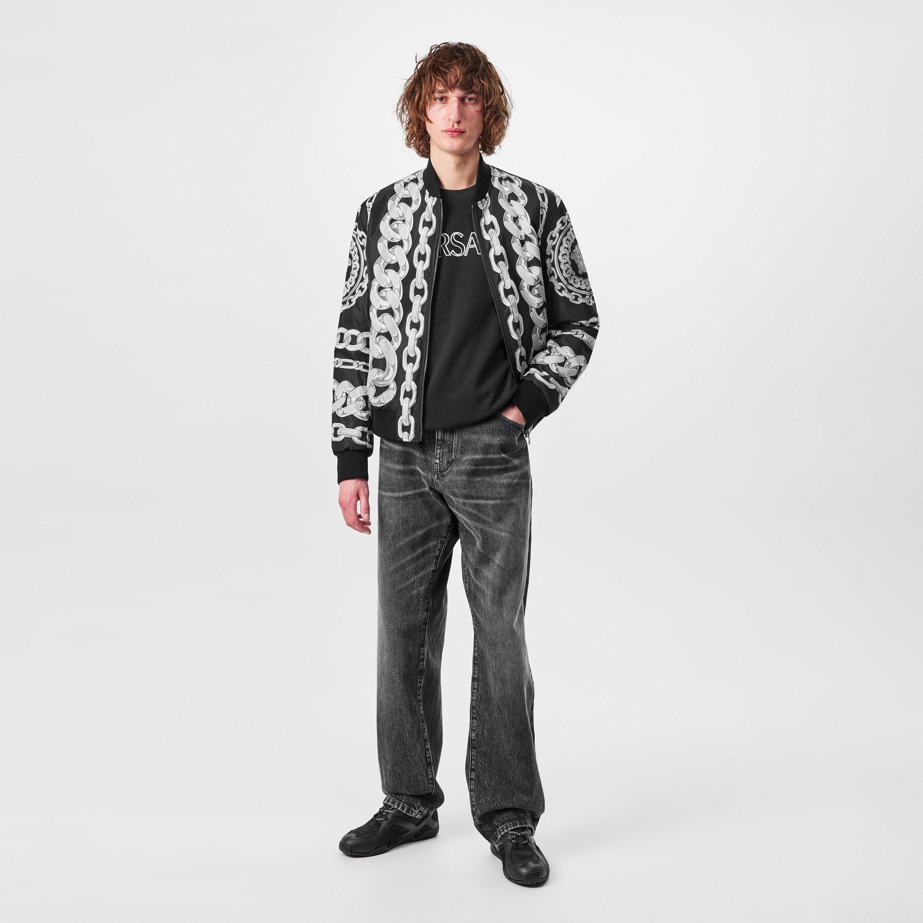 Black-White - Versace - Logo Crew Sweater - 6