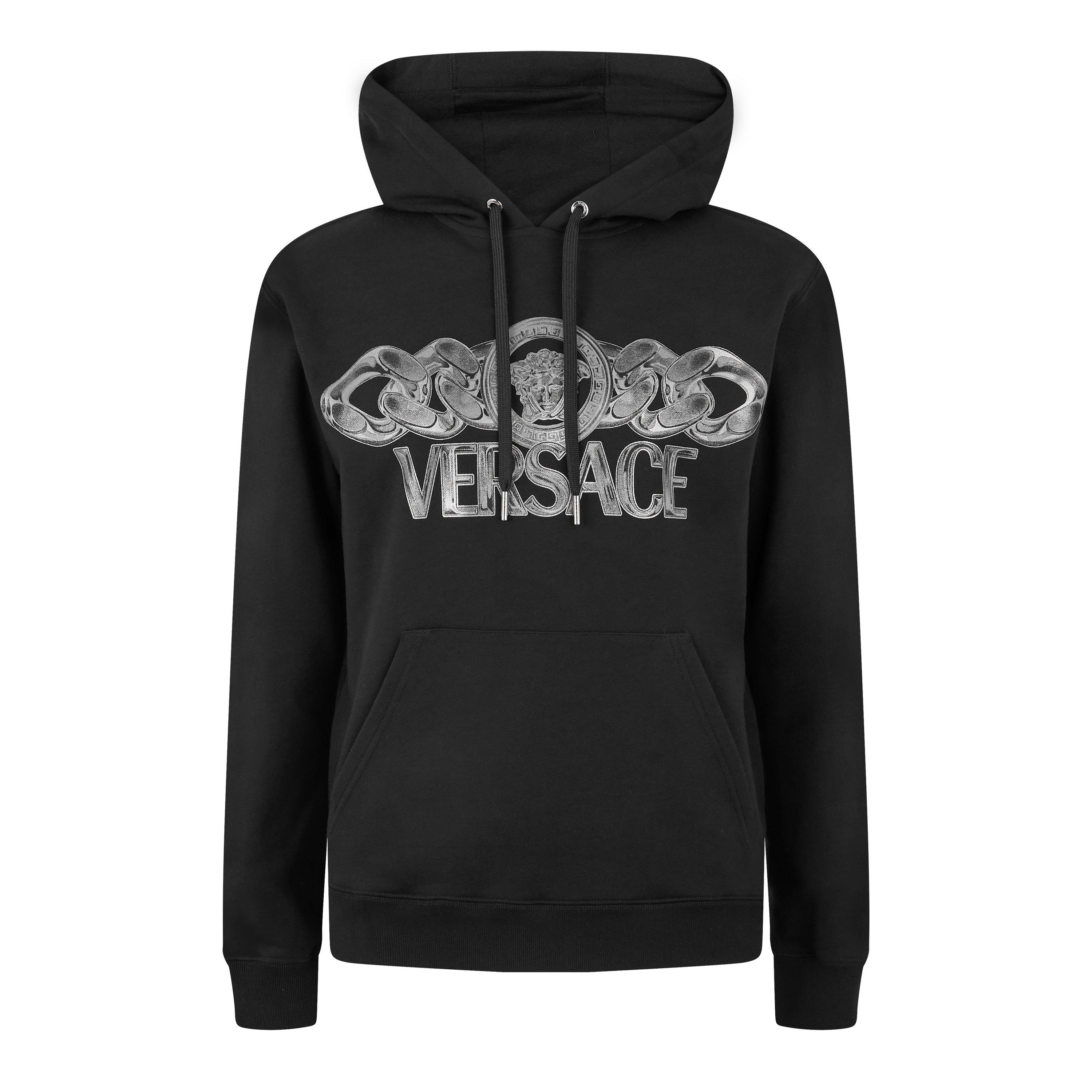 Black - Versace - Medusa On Chain Hoodie - 7