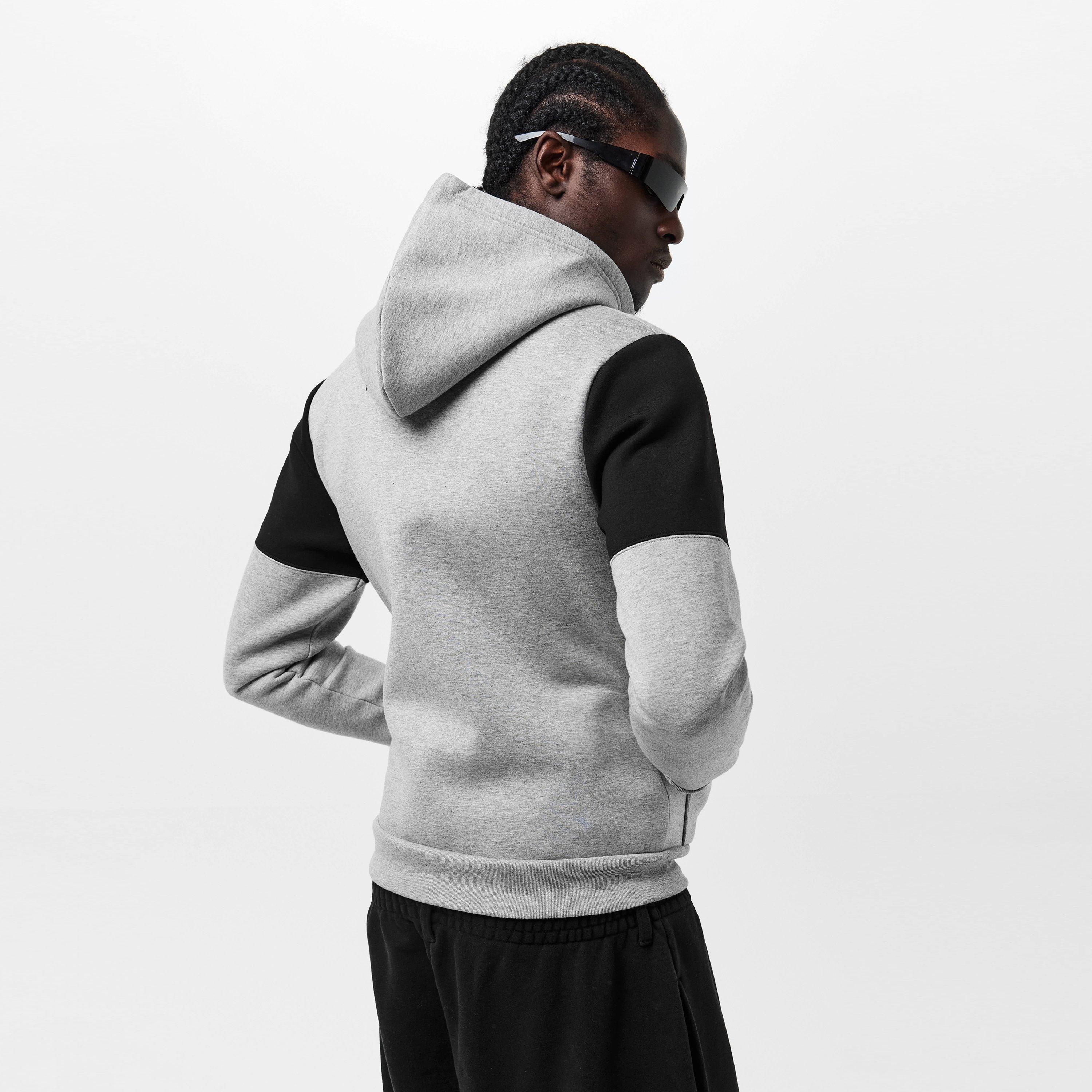 Heather Grey - Balenciaga - Contrast Band Hoodie - 4