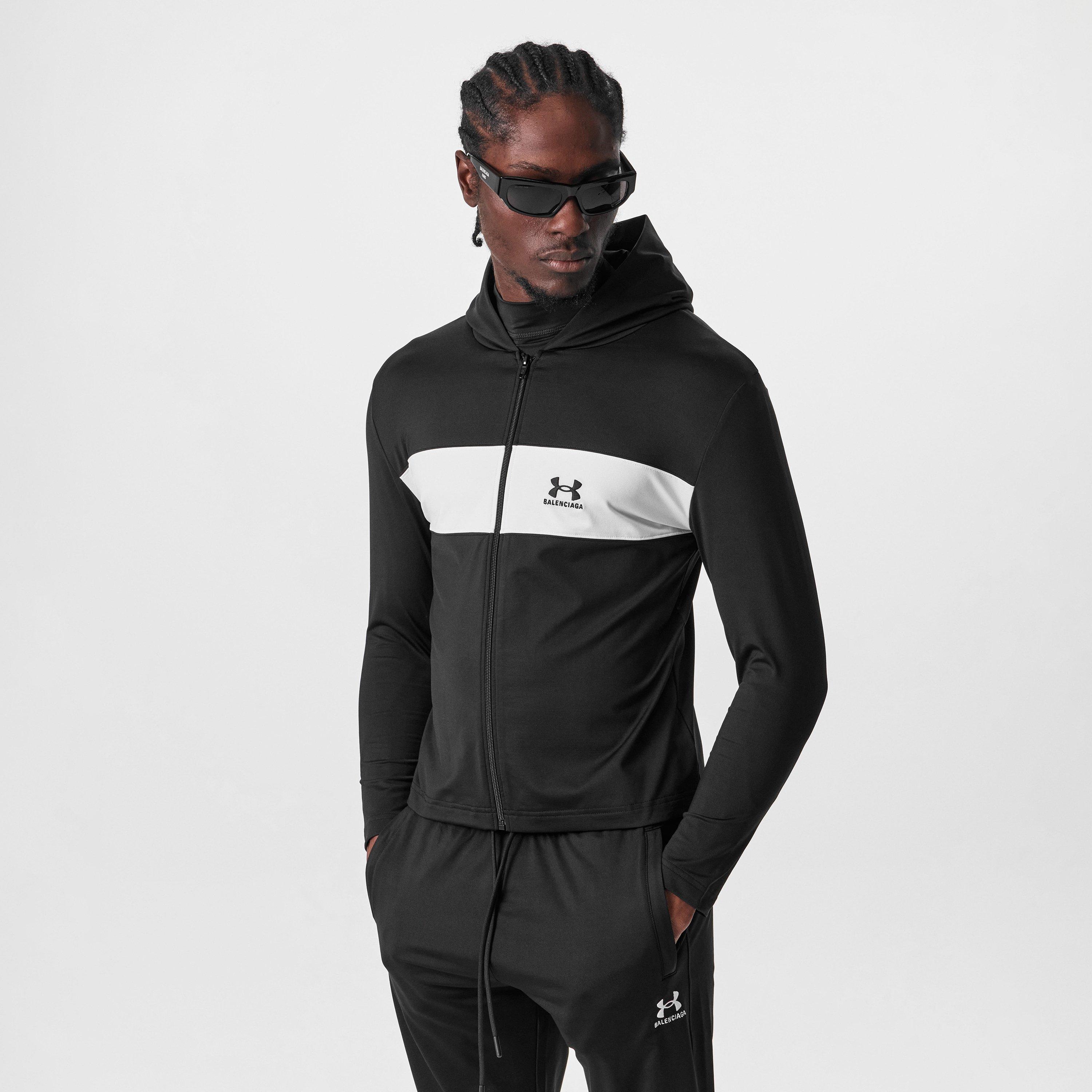 Black/White - Balenciaga - X Under Armour Zip Up Hoodie - 3