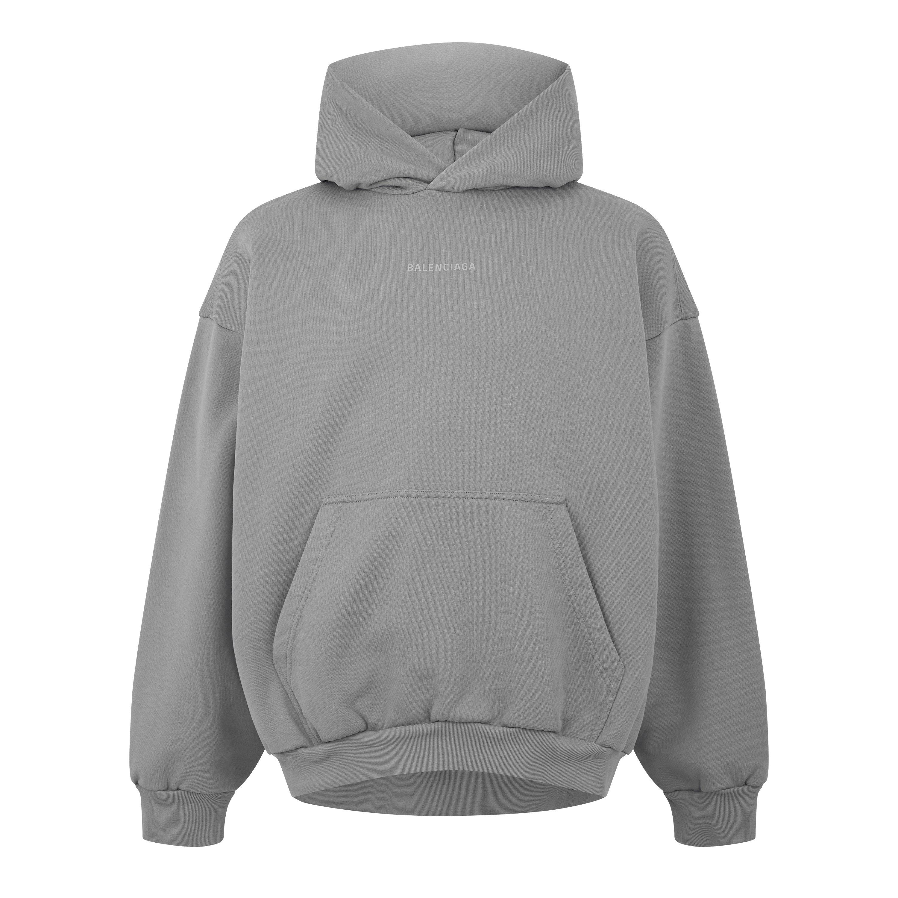 Grey/Reflect - Balenciaga - Back Logo Hoodie - 1