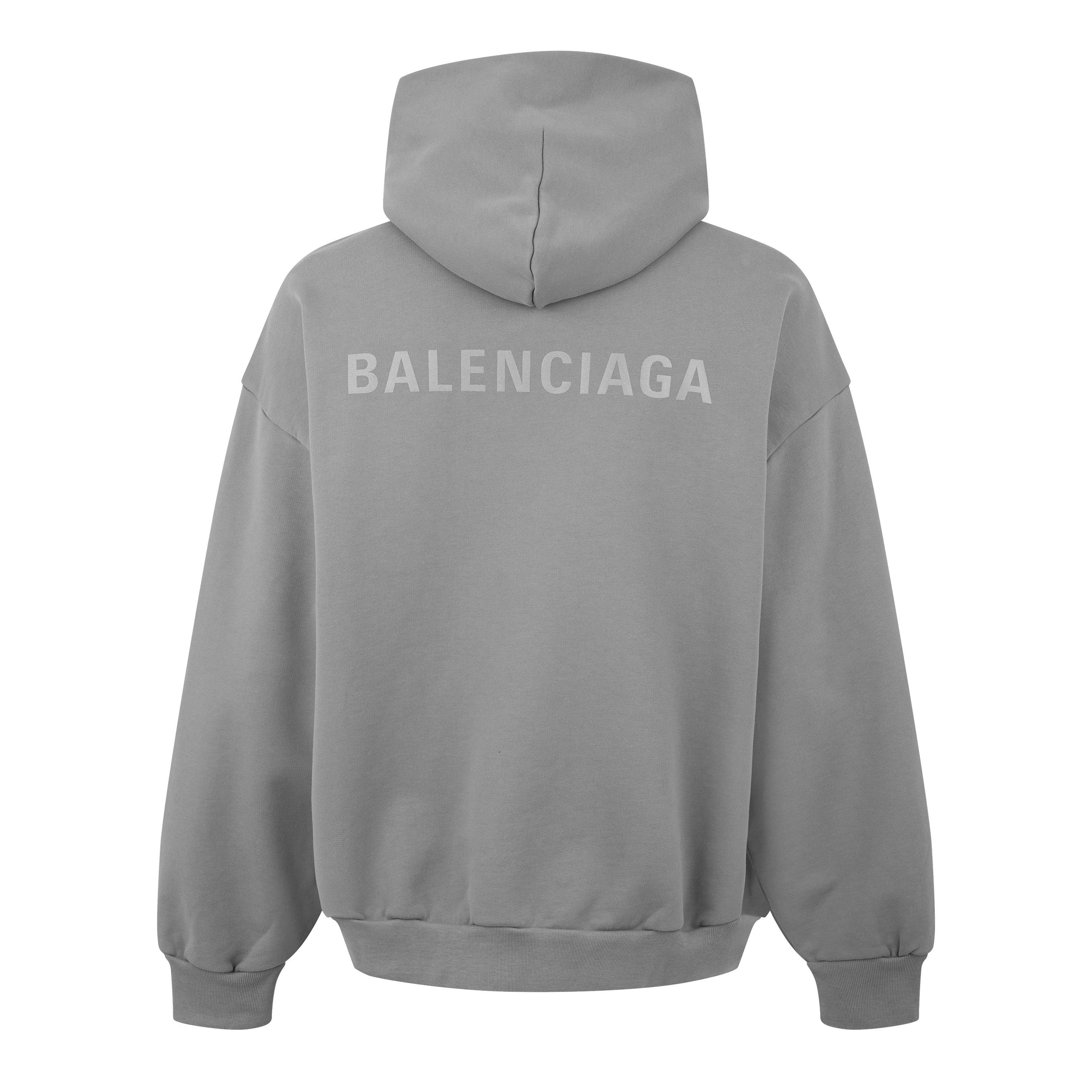Grey/Reflect - Balenciaga - Back Logo Hoodie - 2