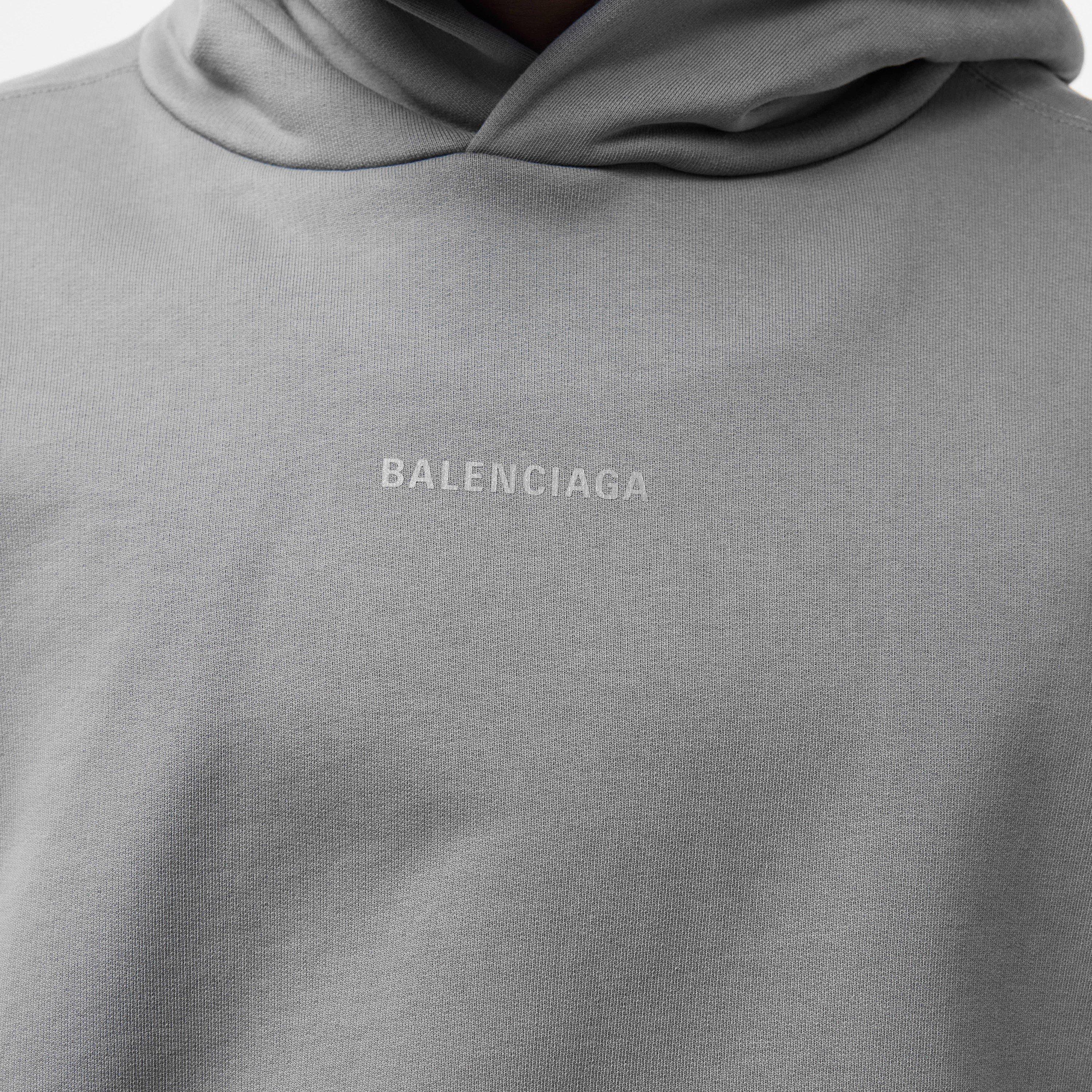 Grey/Reflect - Balenciaga - Back Logo Hoodie - 5