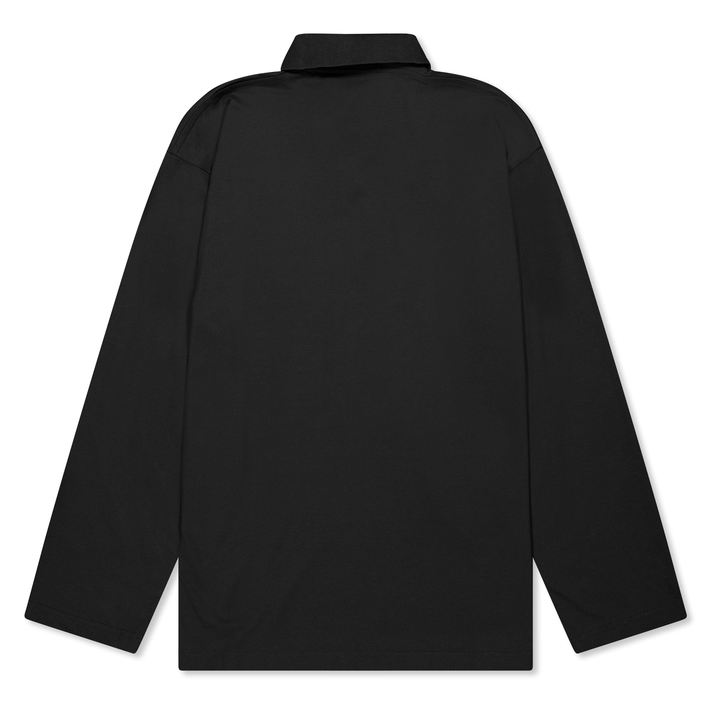 Black - Balenciaga - Men's Long-Sleeve Rugby Polo Shirt - 2