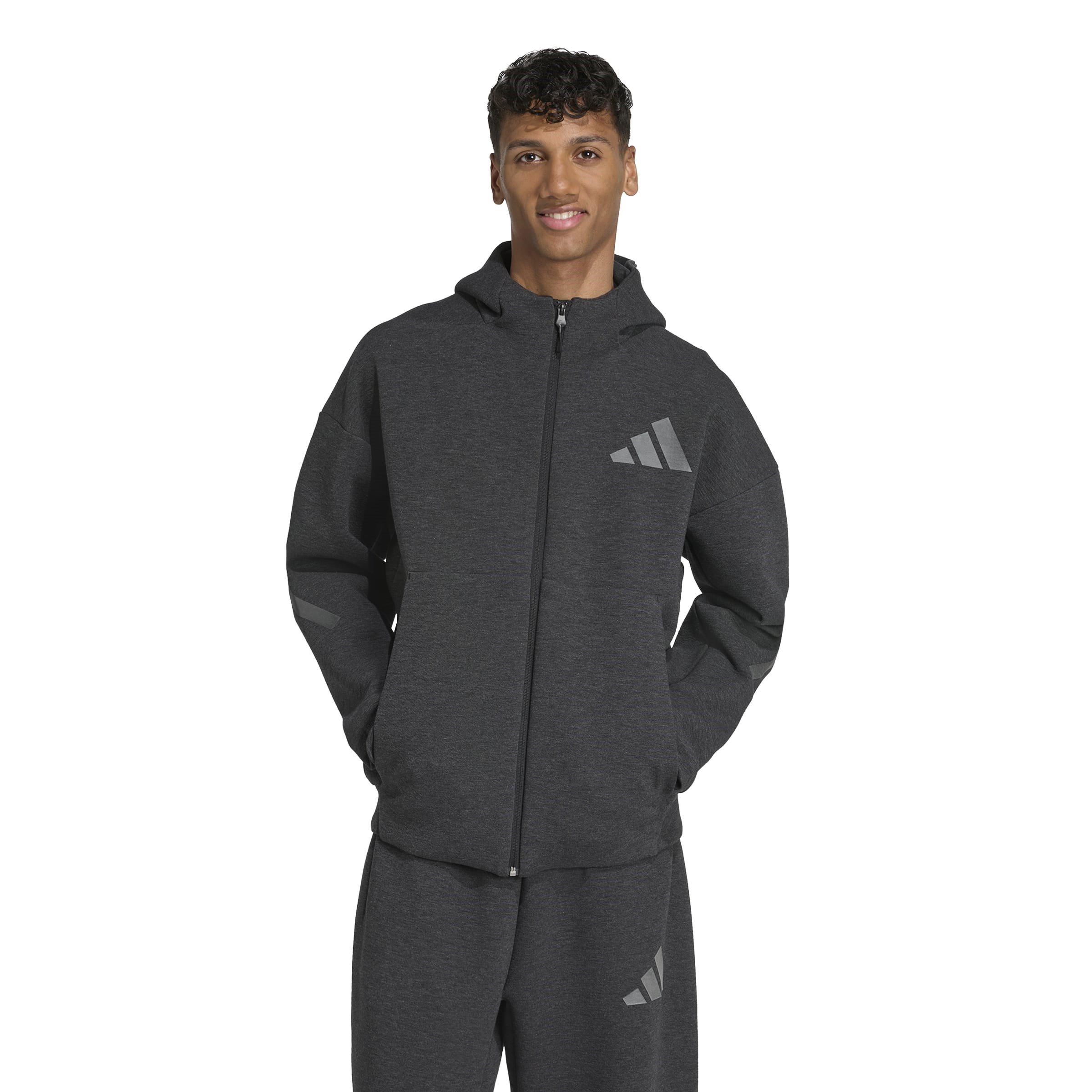 Black Melenge - adidas - adidas Z.N.E. Premium Full-Zip Hoodie Mens - 2