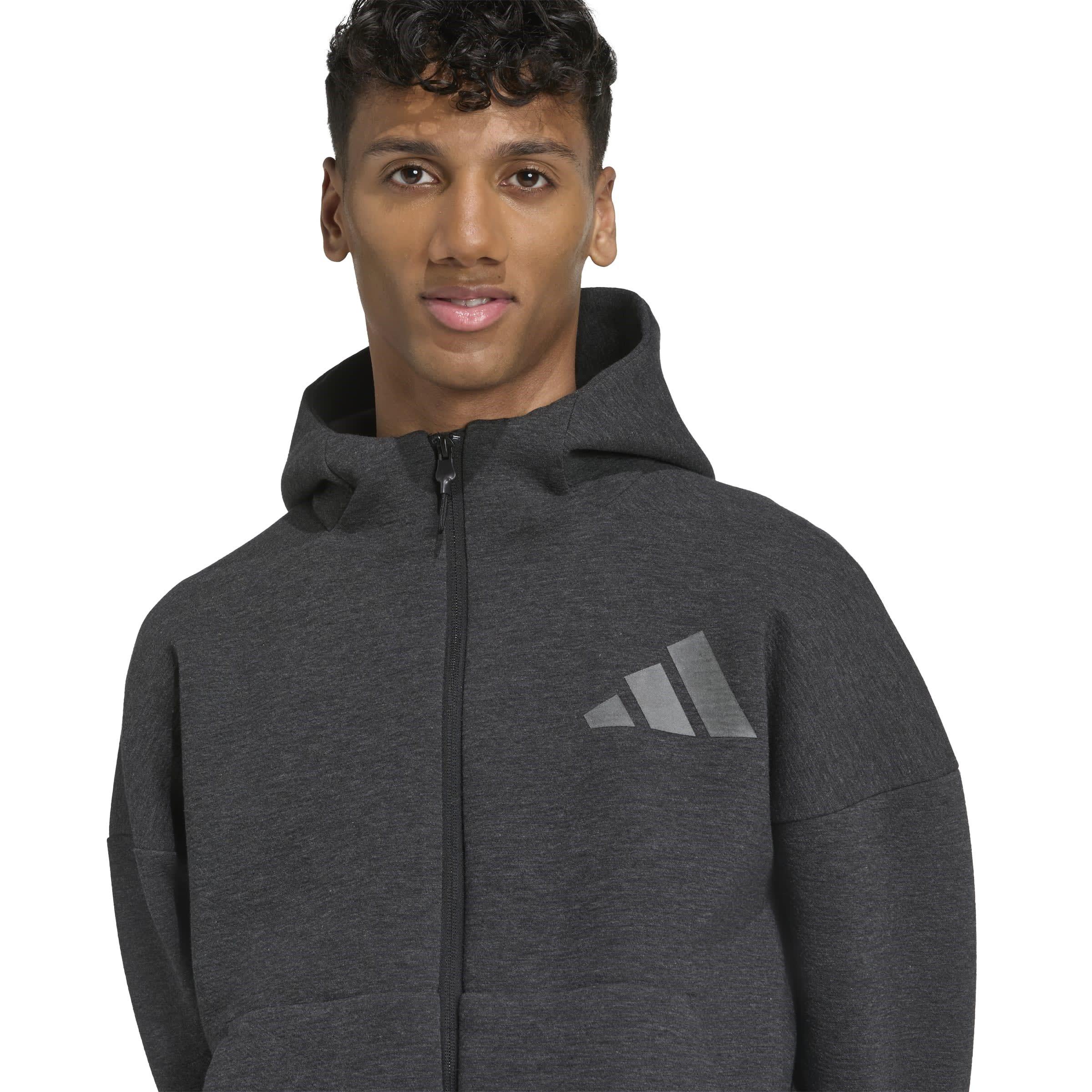 Black Melenge - adidas - adidas Z.N.E. Premium Full-Zip Hoodie Mens - 5