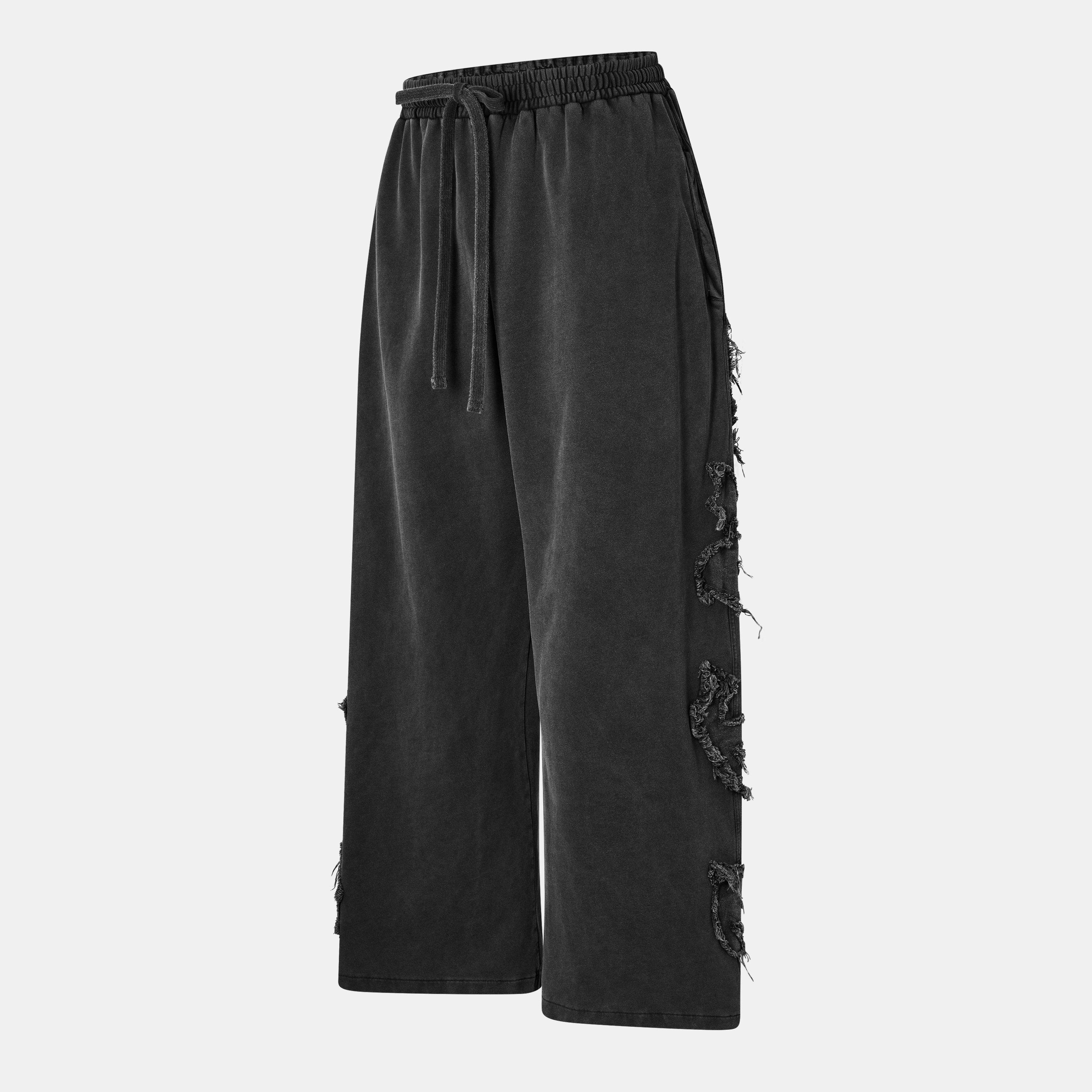 Black - Acne Studios - Men's Open Hem Jersey Joggers - 7