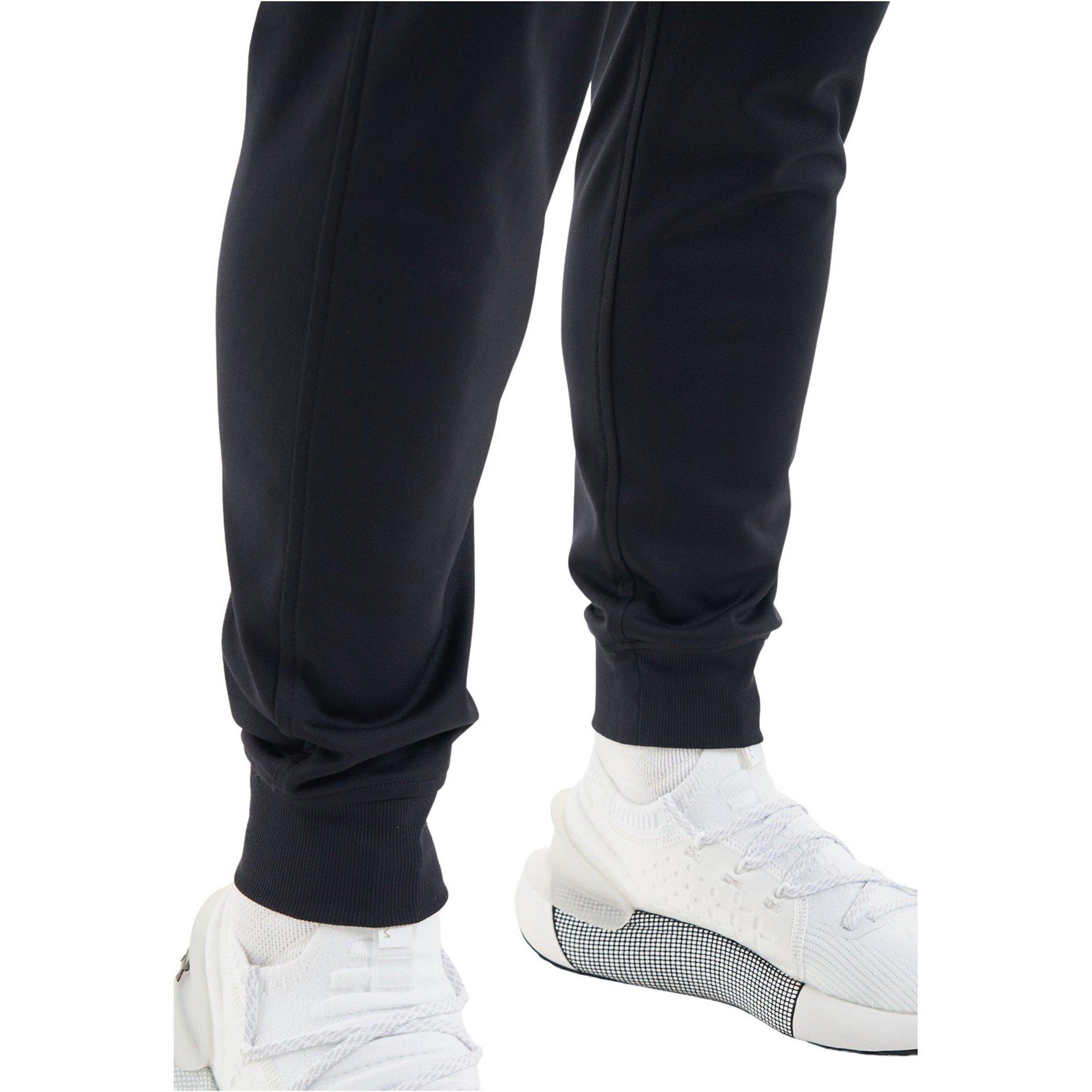 Black/White - Under Armour - Sportstyle Closed Hem Poly Joggers - 11