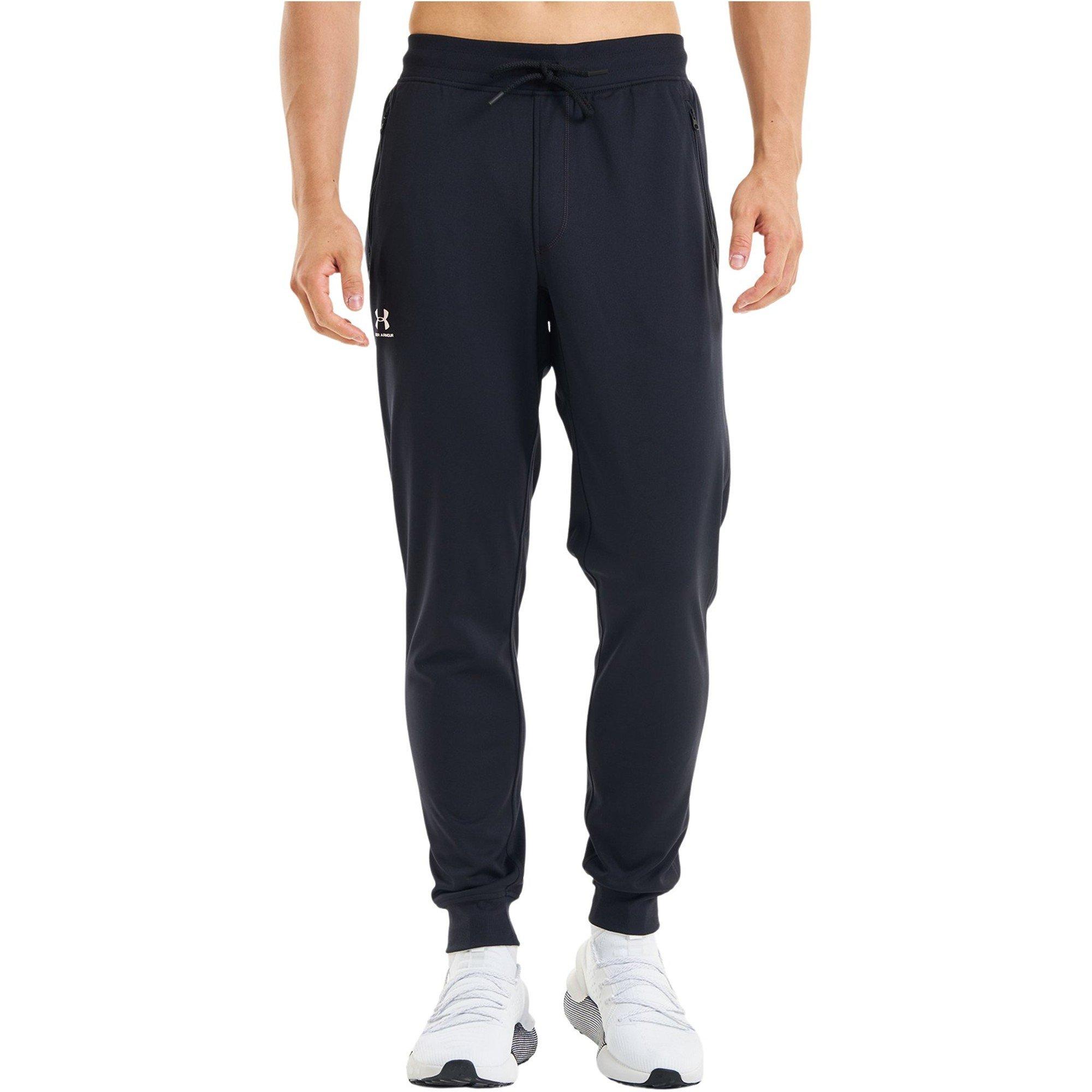 Black/White - Under Armour - Sportstyle Closed Hem Poly Joggers - 6