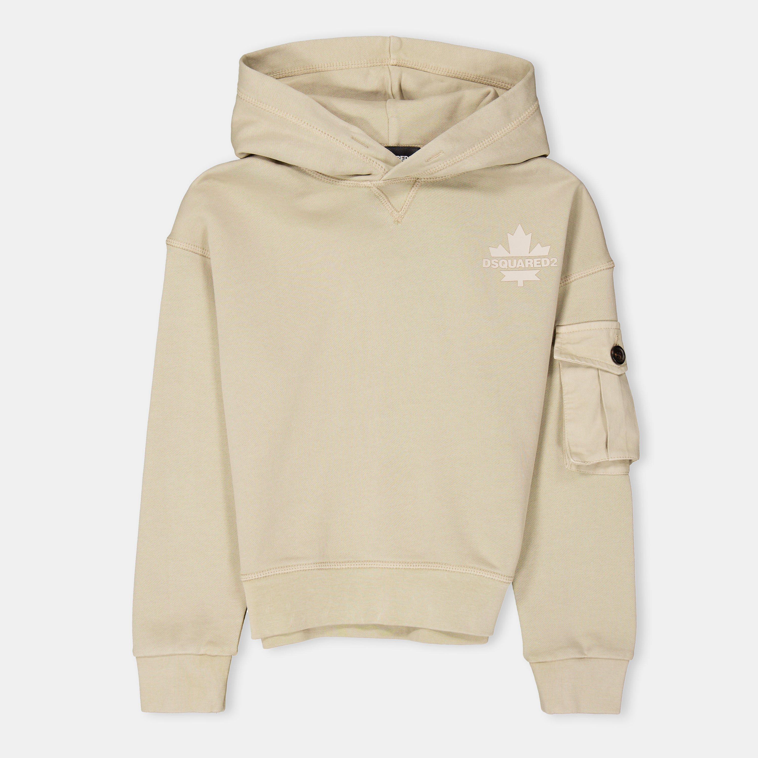 Dsquared2 Boys Logo Hoodie Juniors - Sand Dq717 - 12 Yrs