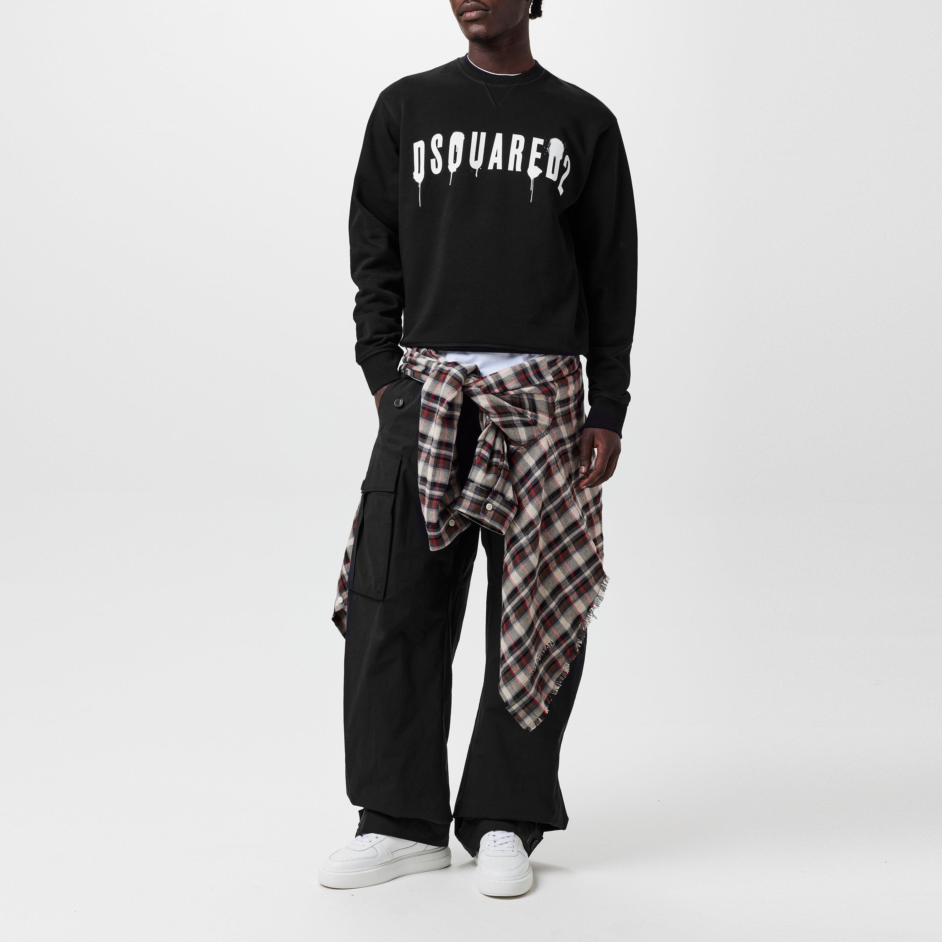 DSquared2 Logo Spray Cool Sweater | Flannels