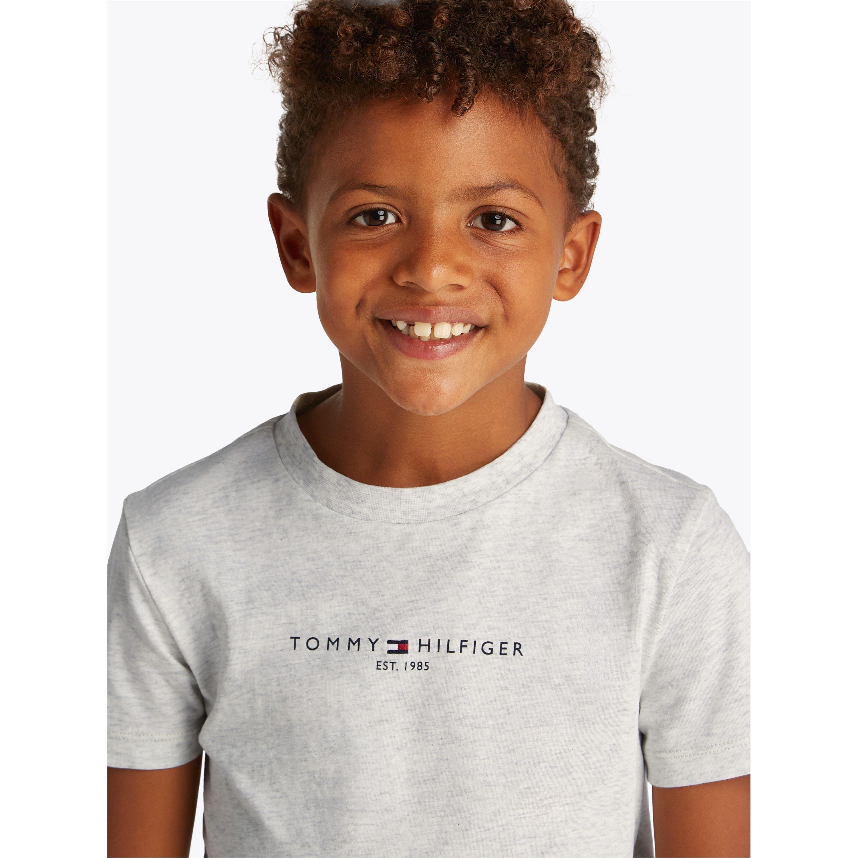 Wht Heather PMT - Tommy Hilfiger - Kids' T-Shirt and Cargo Shorts Set - 1