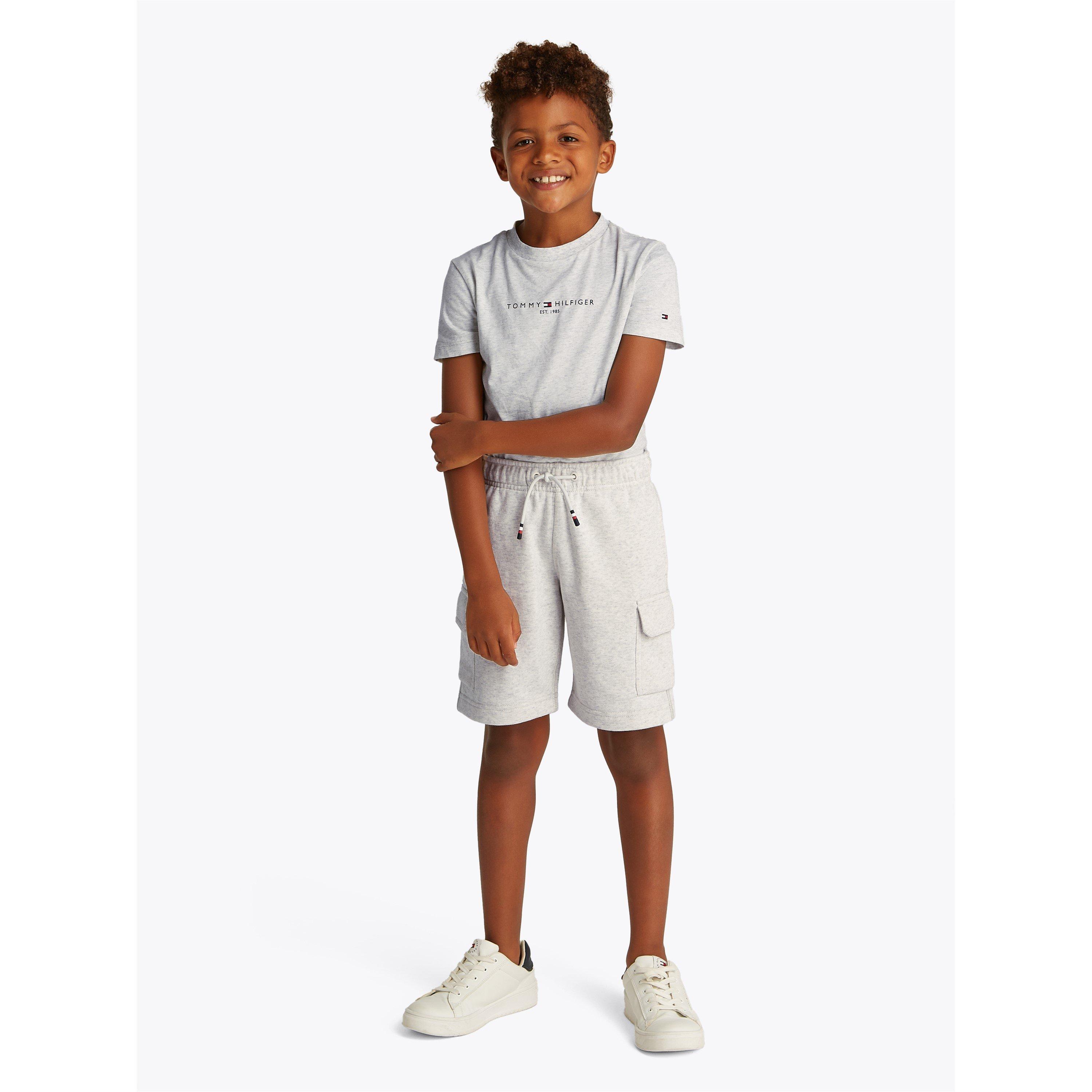 Wht Heather PMT - Tommy Hilfiger - Kids' T-Shirt and Cargo Shorts Set - 2