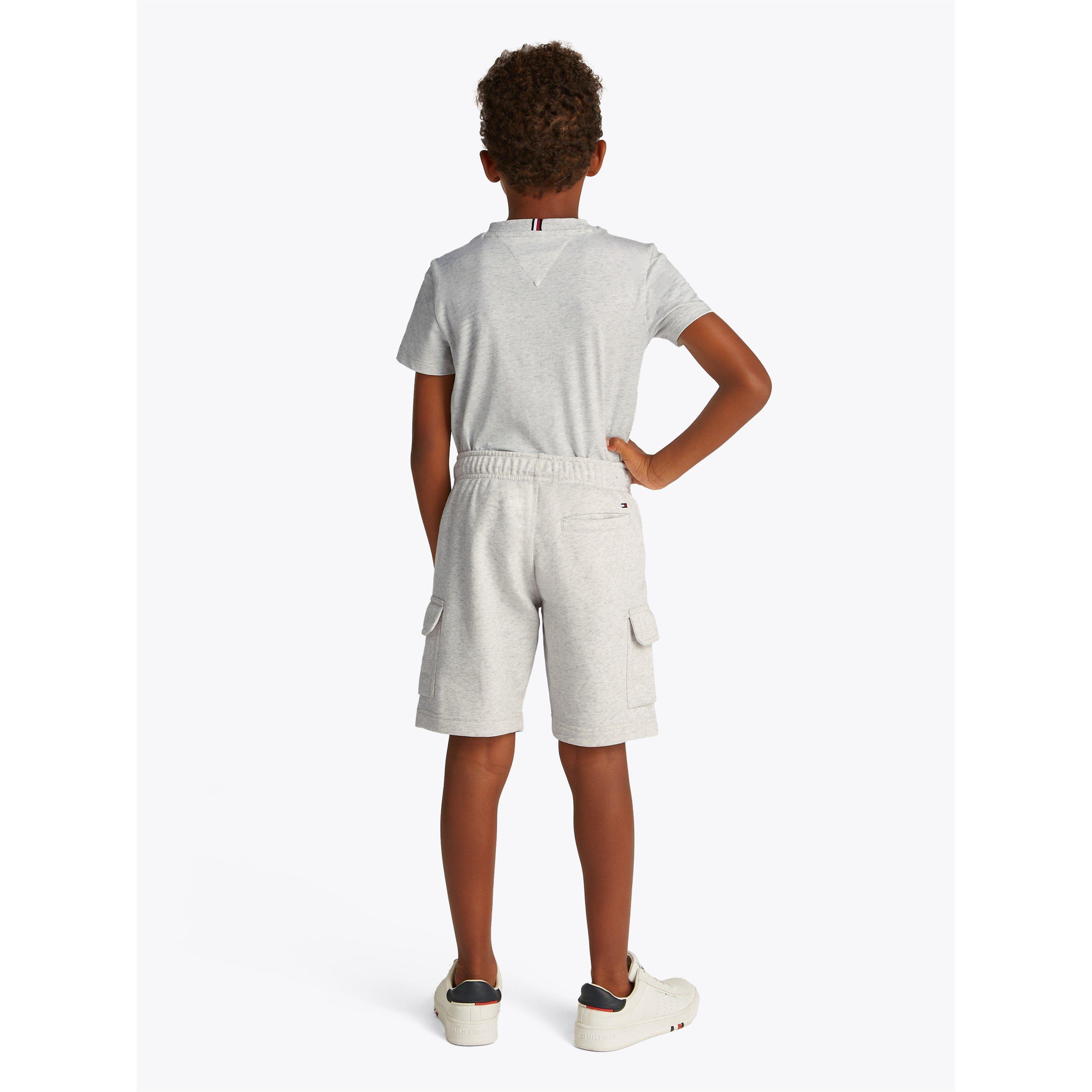 Wht Heather PMT - Tommy Hilfiger - Kids' T-Shirt and Cargo Shorts Set - 3