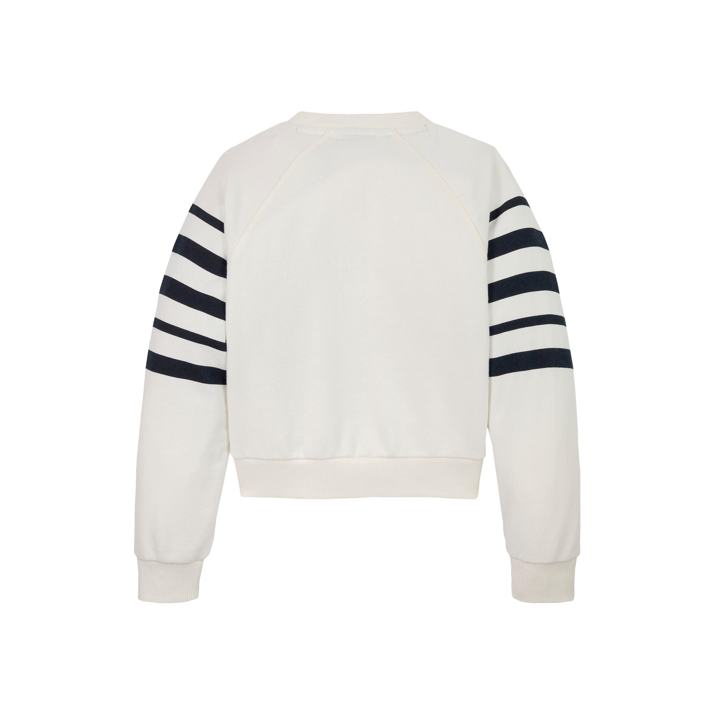 Navy Stripe 0A7 - Tommy Hilfiger - Kids' Script Cotton Crew Sweatshirt - 3
