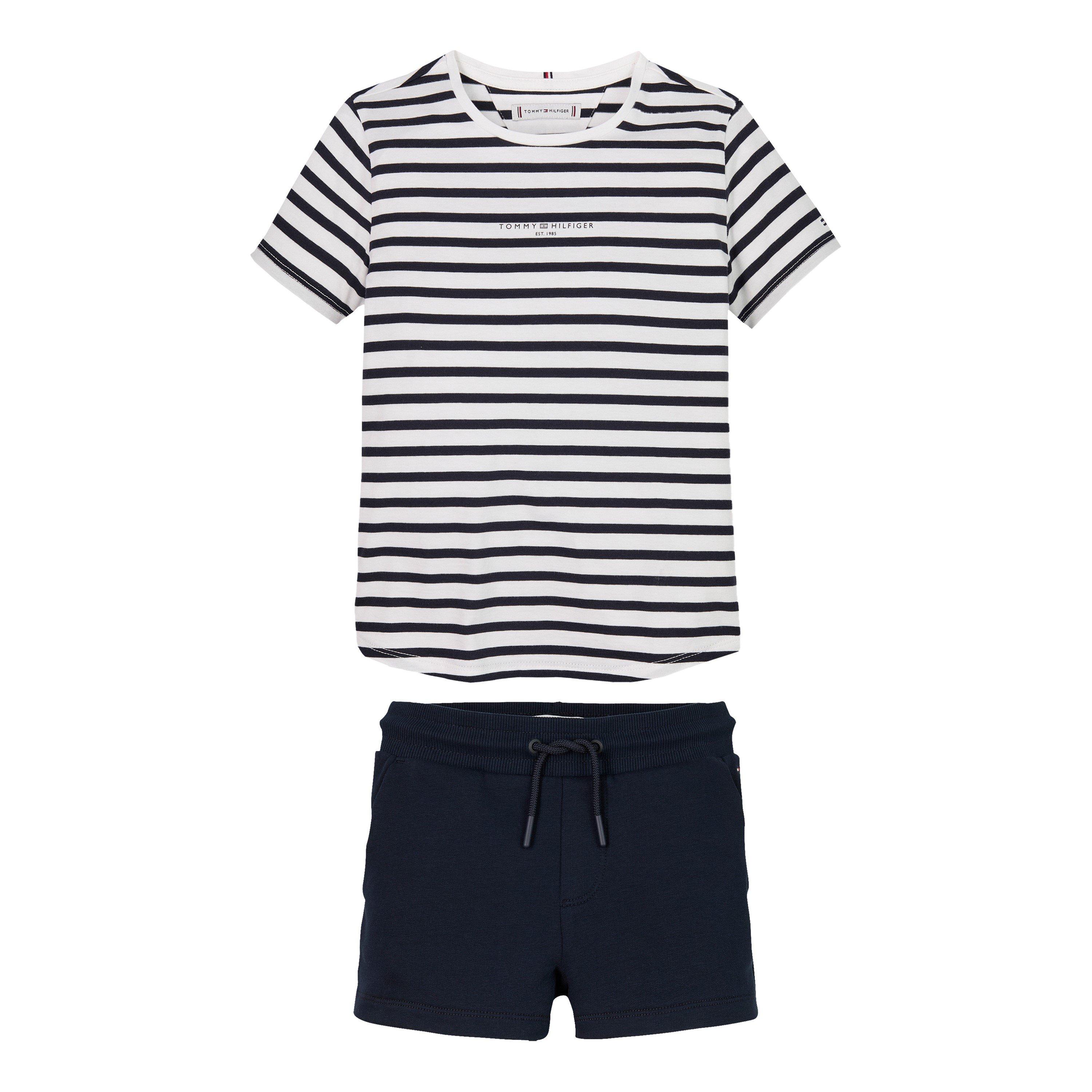 Tommy Hilfiger Kids' T-Shirt and Shorts Set - Night Navy C1G - Size 10Y