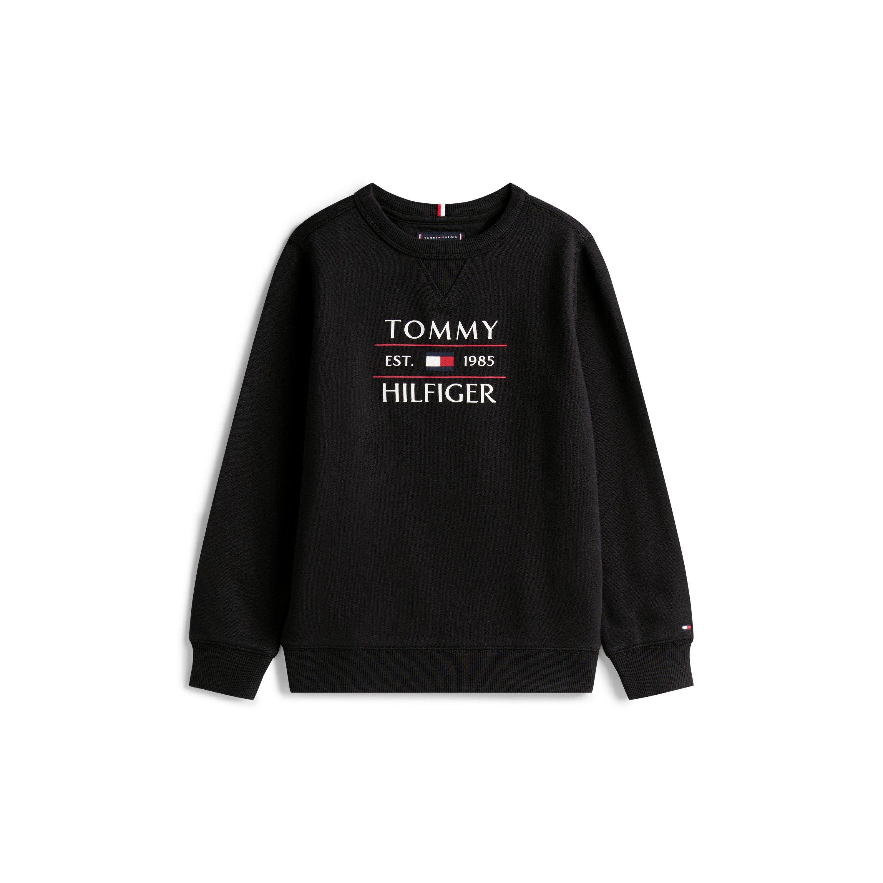 Black BDS - Tommy Hilfiger - Kids' Flag Soft Fabric Crew Sweatshirt - 1