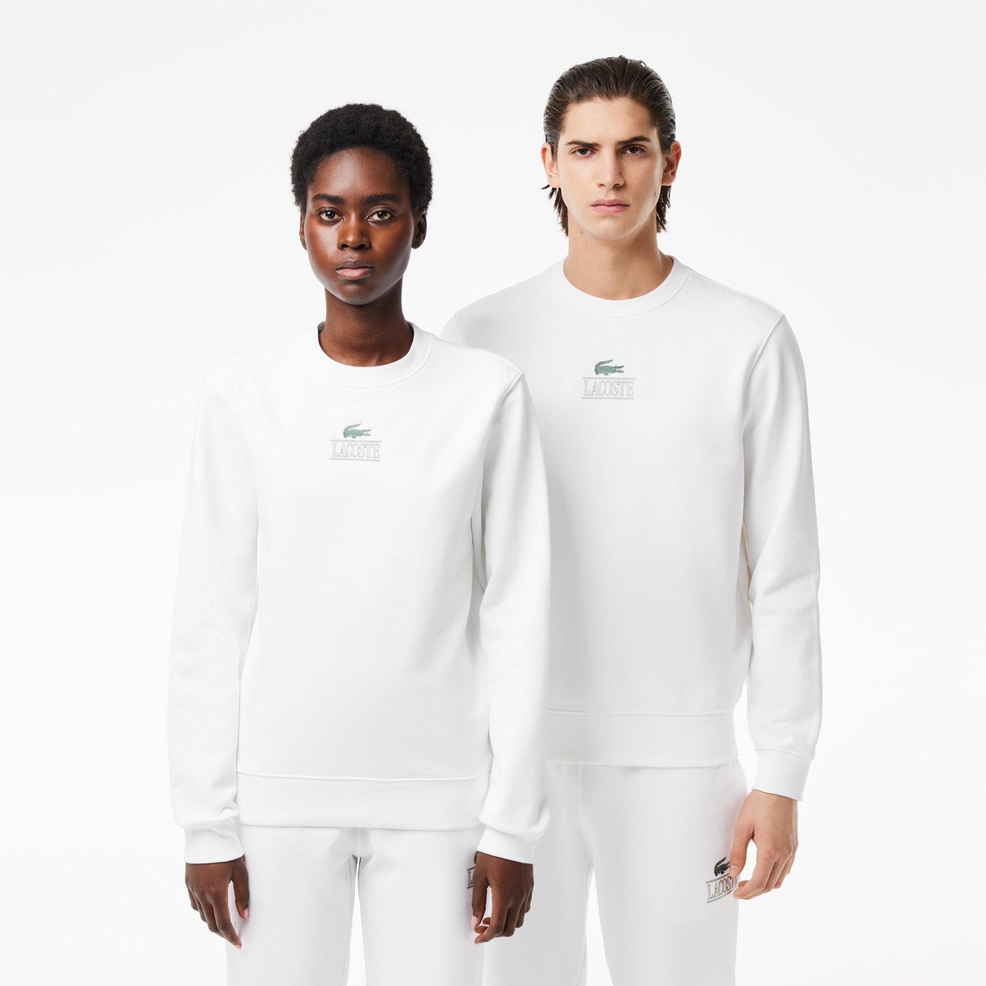 White - Lacoste - Vintage Style Sweatshirt - 2