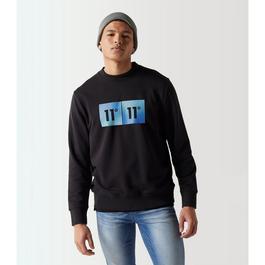 11 Degrees 11D Gradient Graphic Sweatshirt Black