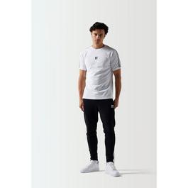 11 Degrees 11D Colour Block Slim Fit Joggers Black   White