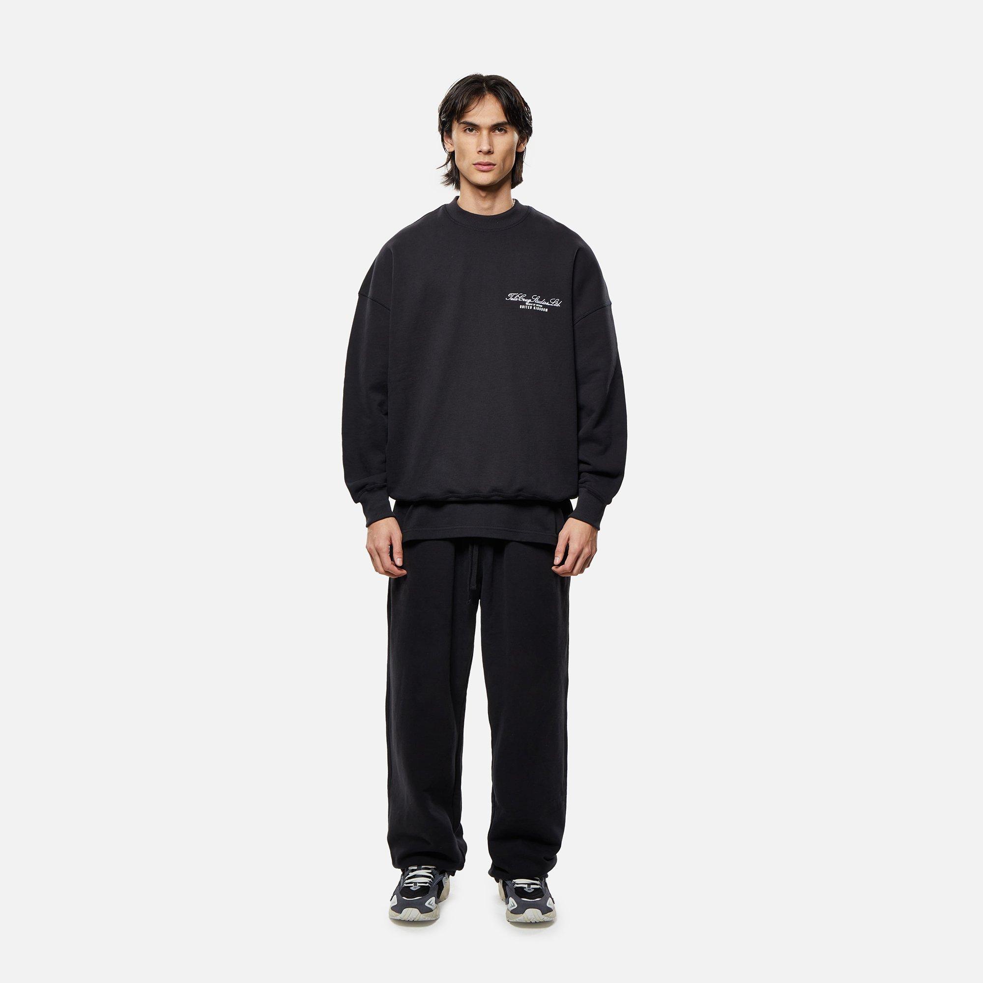 Black - Tela Cruz - Men's Studio Crew Sweatshirt - 1