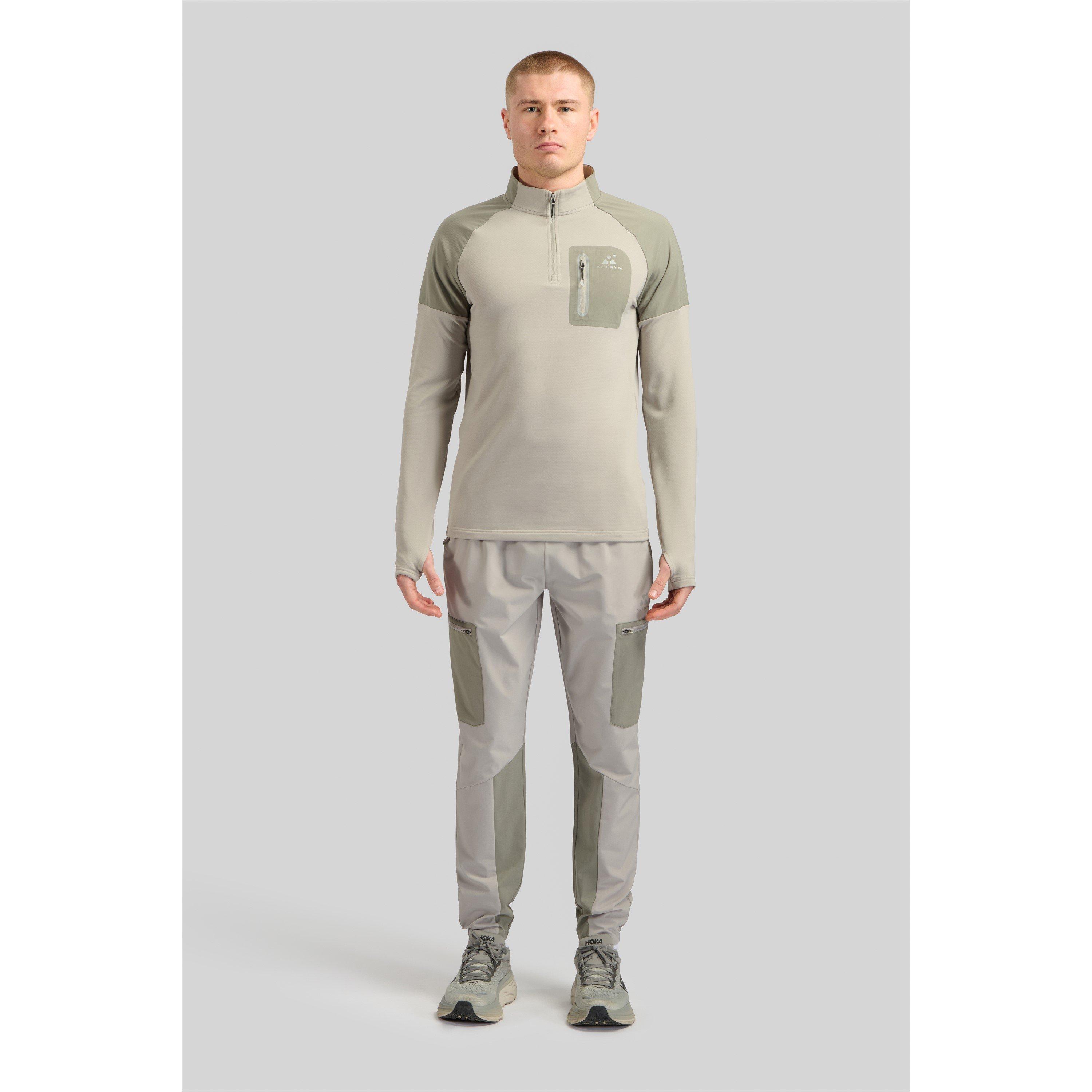 Grey Mix - ALTRYN - Men's Closed Hem Poly Joggers - 1