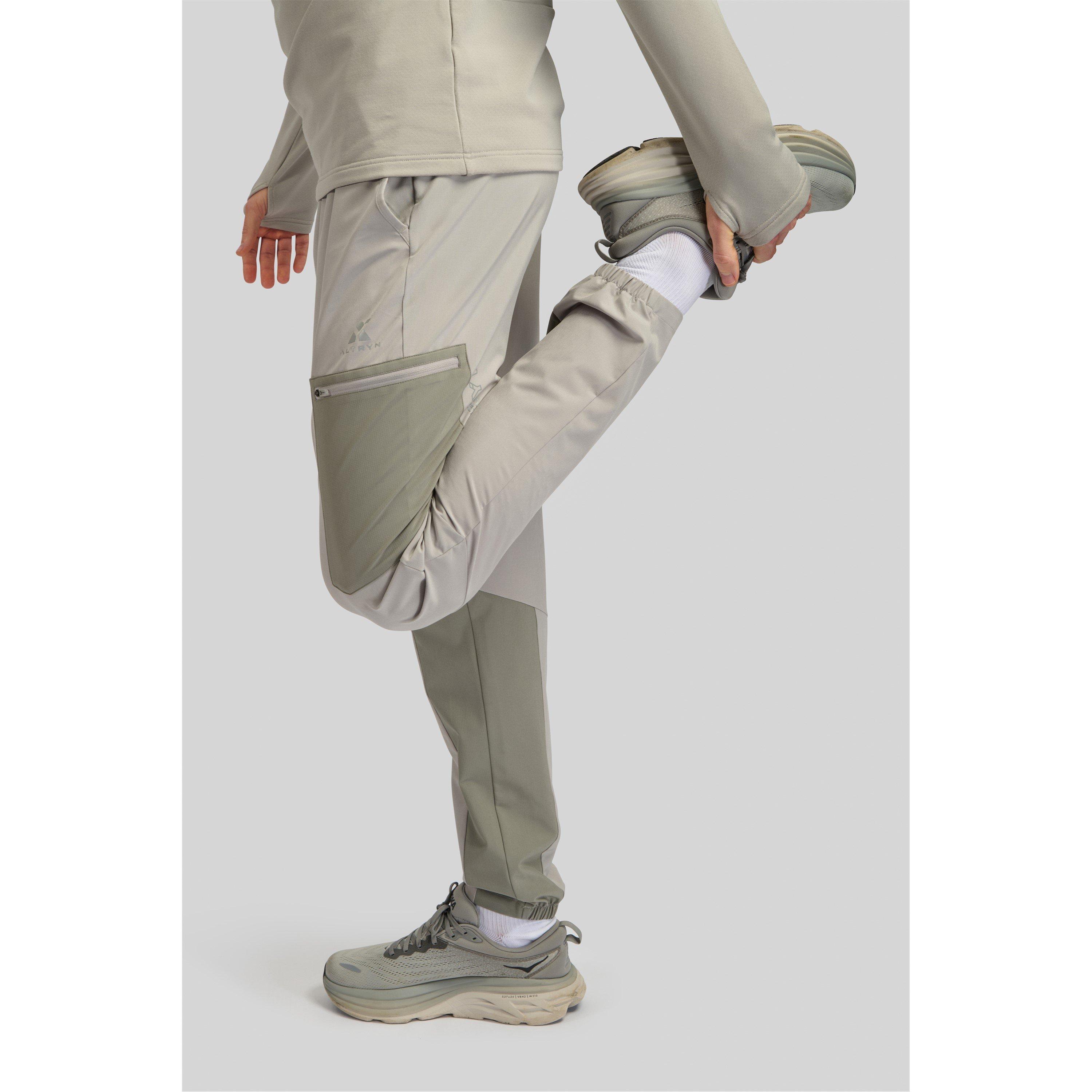 Grey Mix - ALTRYN - Closed Hem Poly Joggers - 3