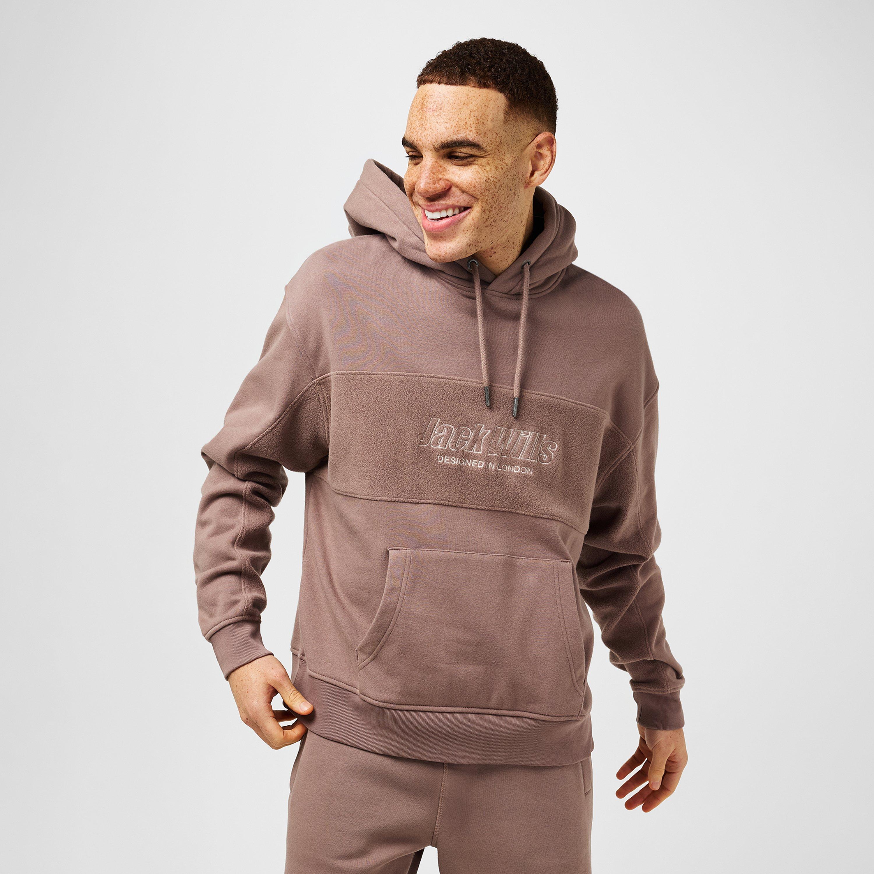 Mursten Pink - Jack Wills - Reverse Panel Hoodie - 3