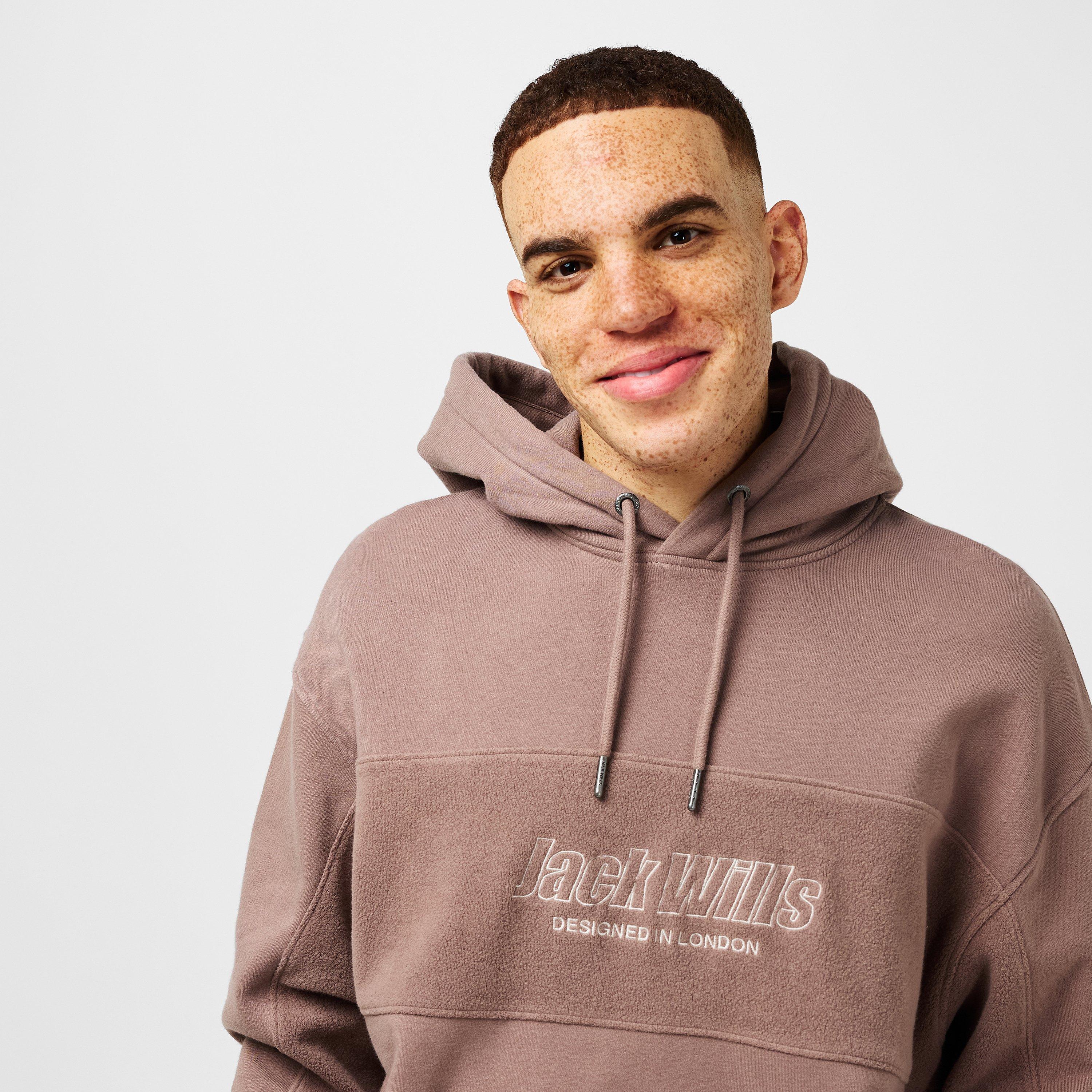 Mursten Pink - Jack Wills - Reverse Panel Hoodie - 5