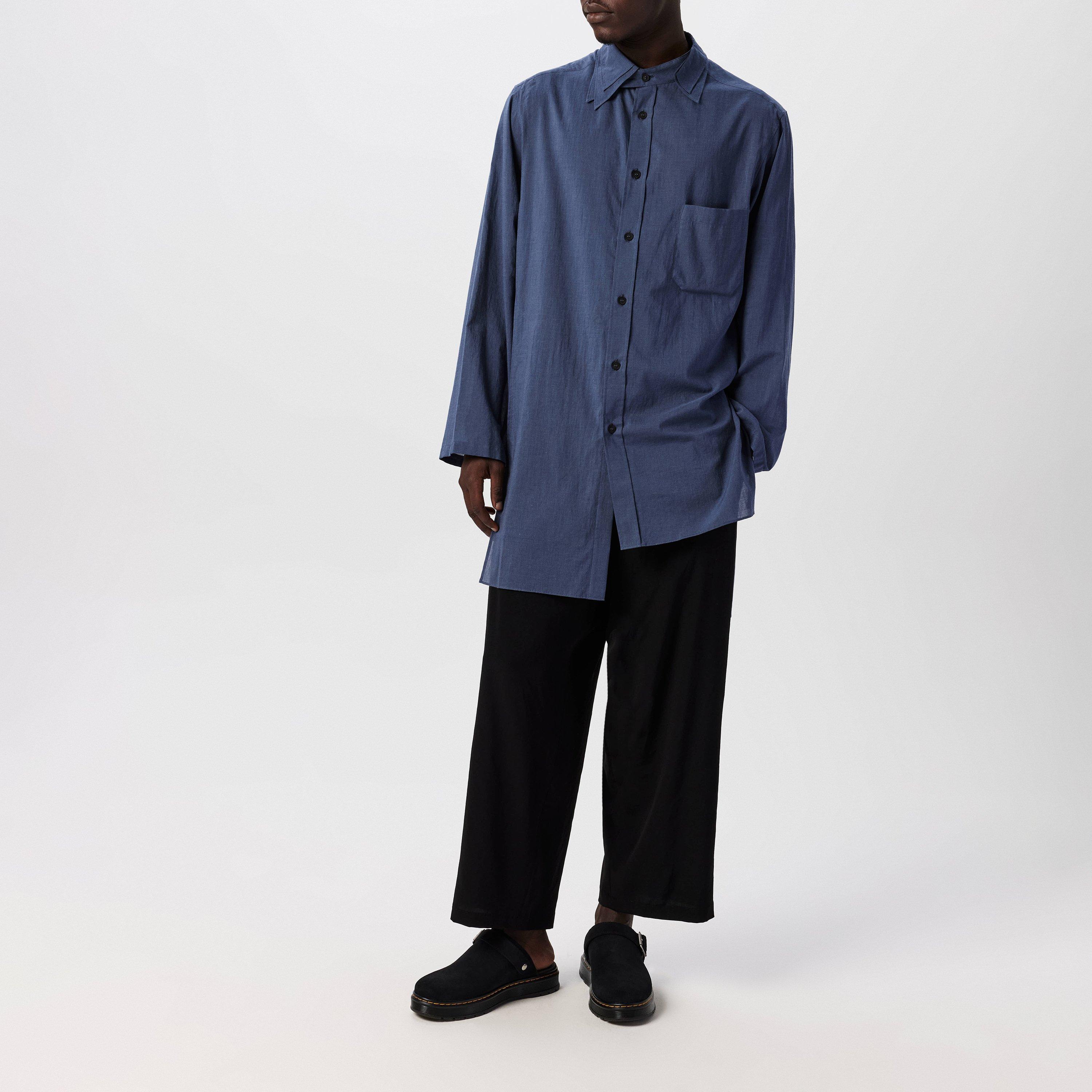 Black 1 - Yohji Yamamoto - Men's Wide Loop Straight Leg Trouser - 6